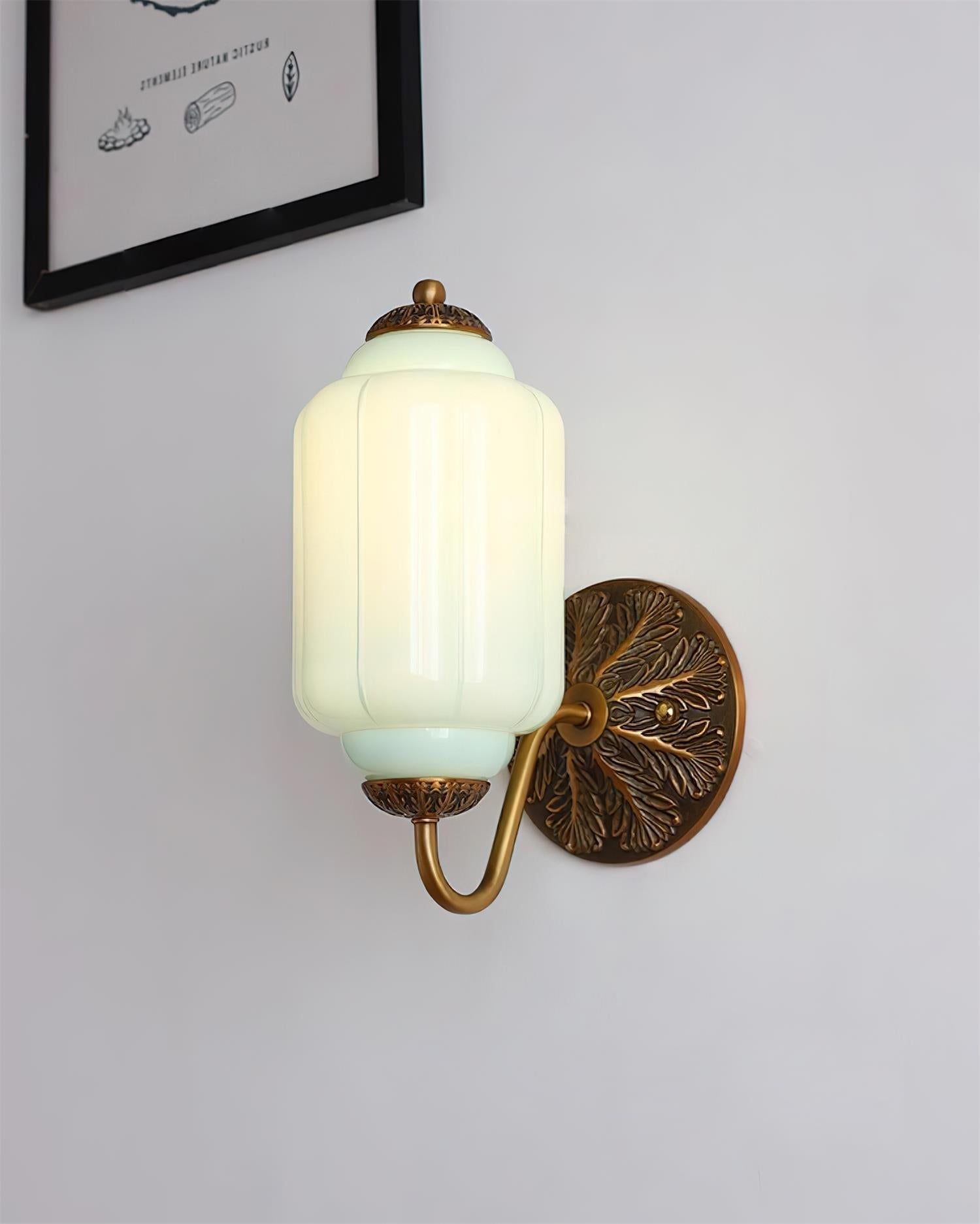 Melvane Vintage Pink Glass Wall Sconce