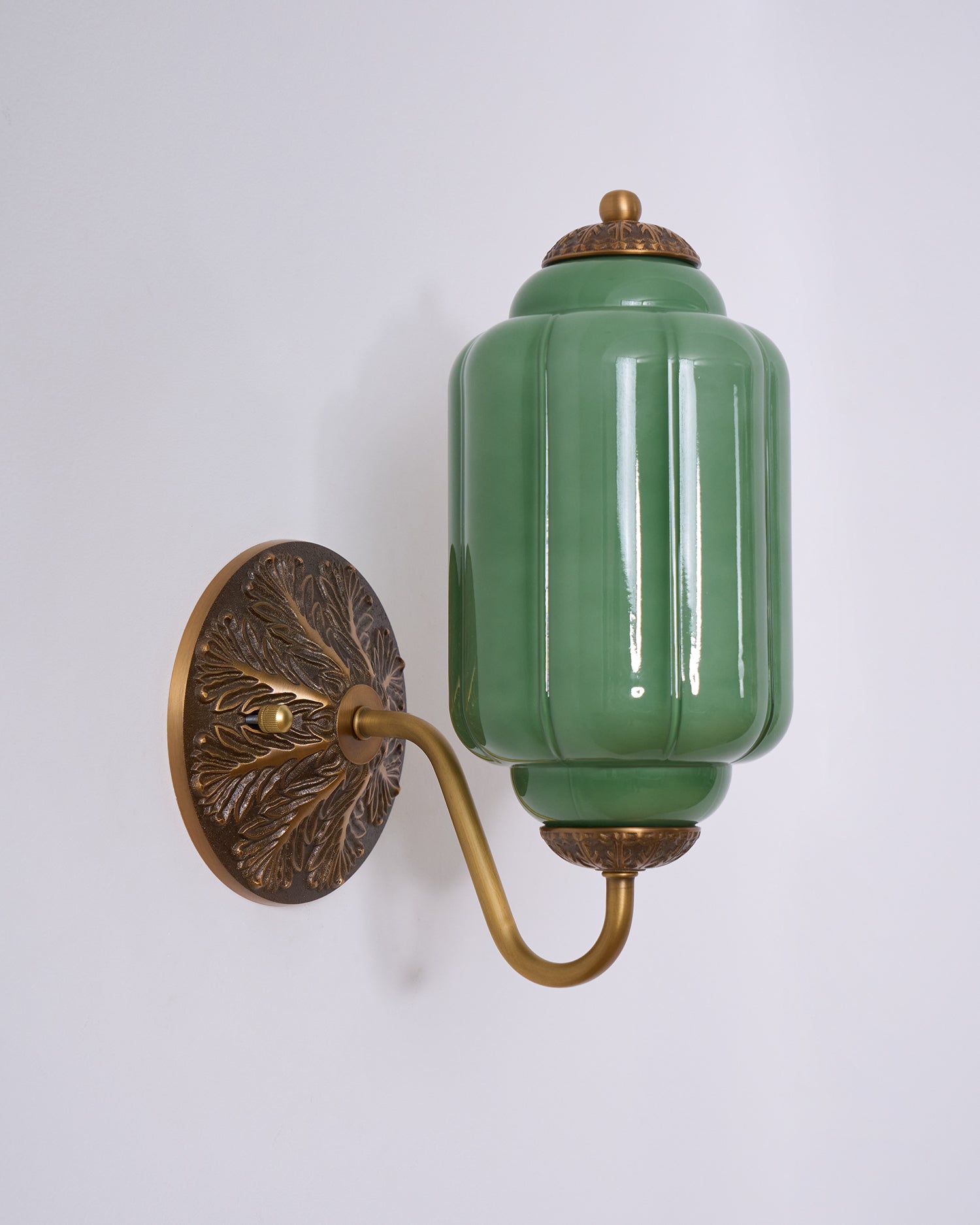 Melvane Vintage Pink Glass Wall Sconce