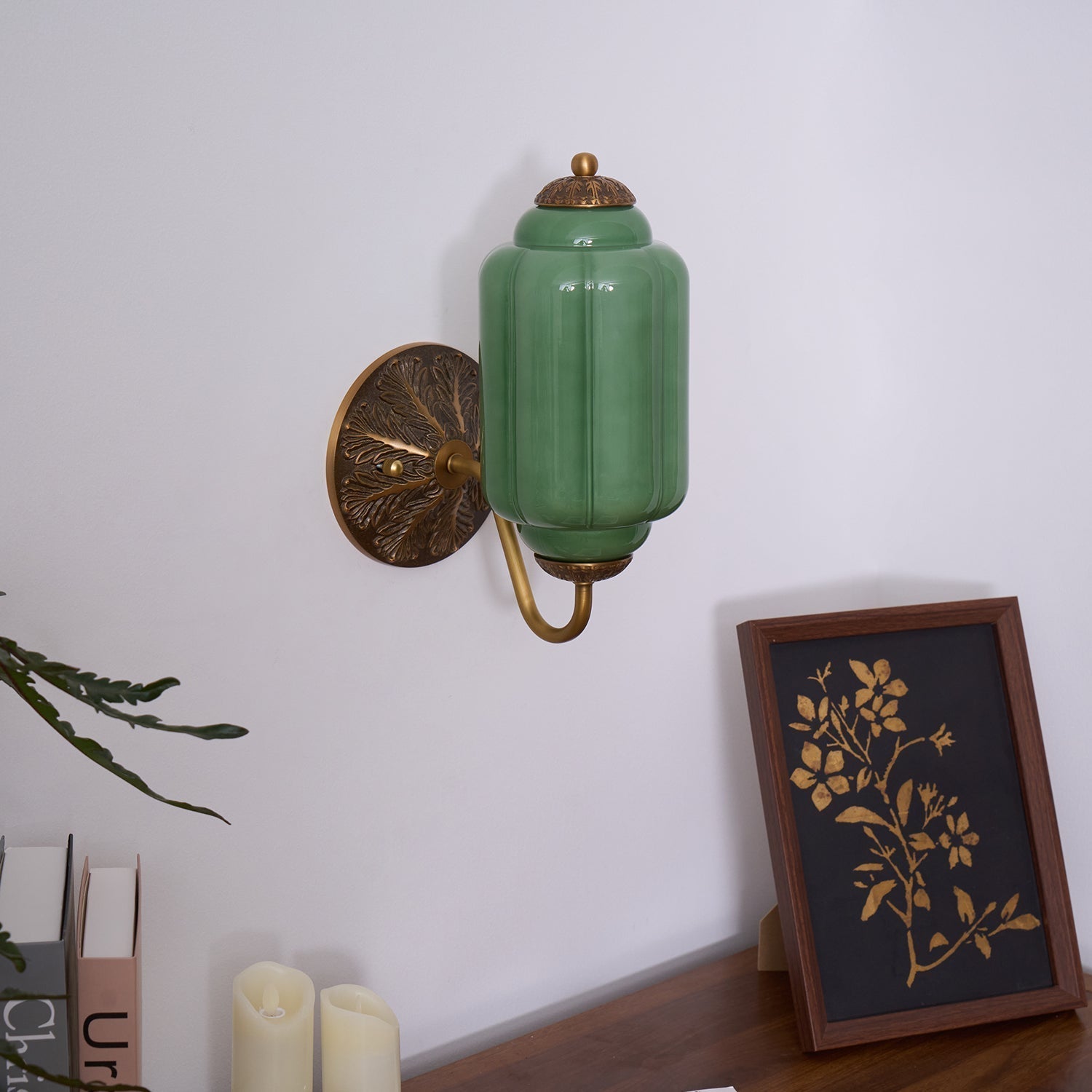 Melvane Vintage Pink Glass Wall Sconce