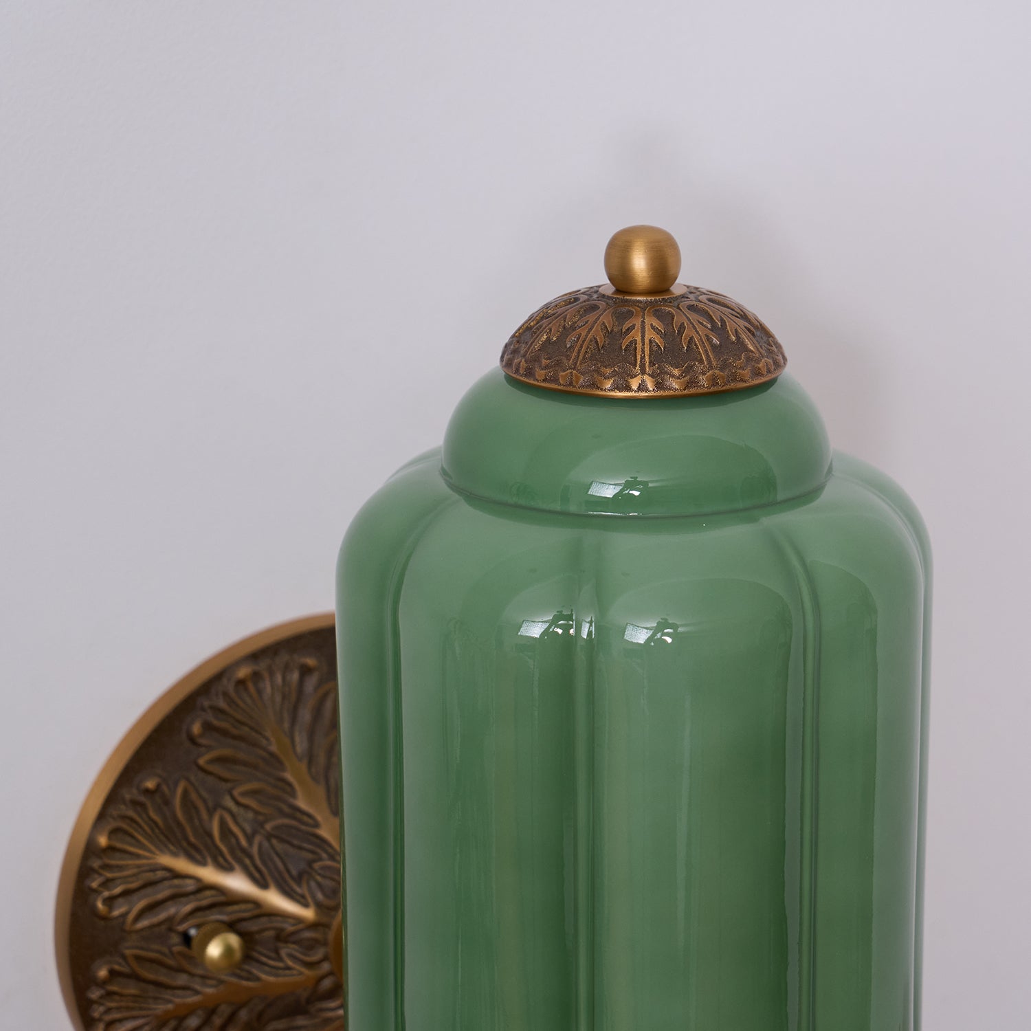 Melvane Vintage Pink Glass Wall Sconce