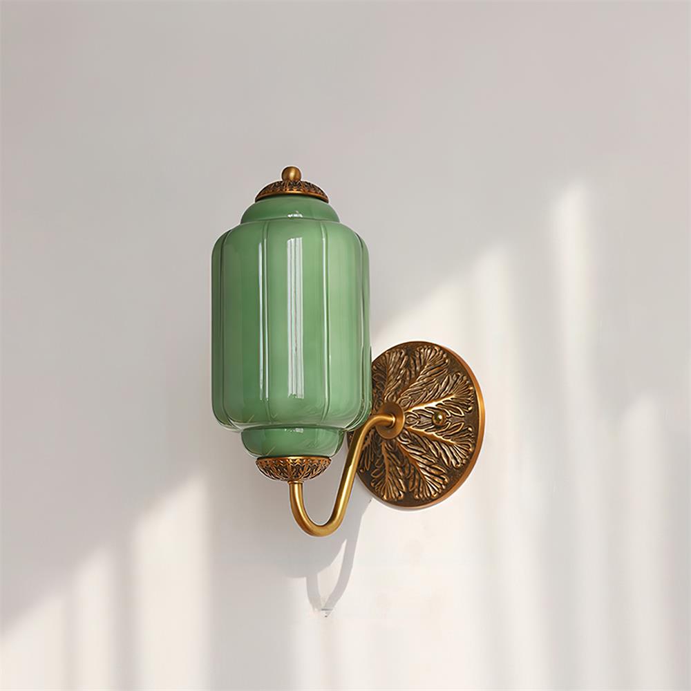 Melvane Vintage Pink Glass Wall Sconce