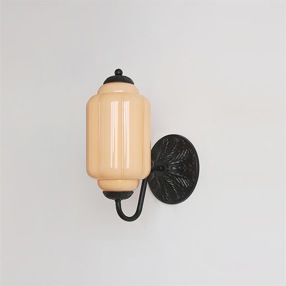 Melvane Vintage Pink Glass Wall Sconce