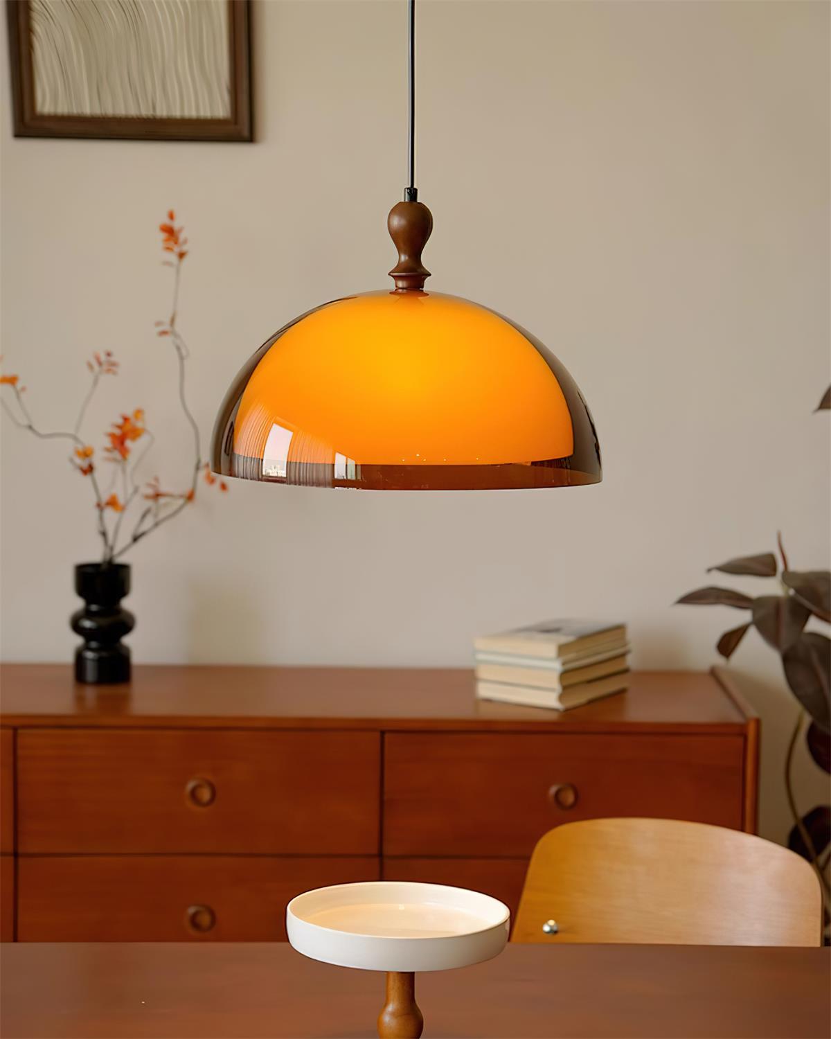 Daro Amber Acrylic Dome Pendant Light-Neutral Decor