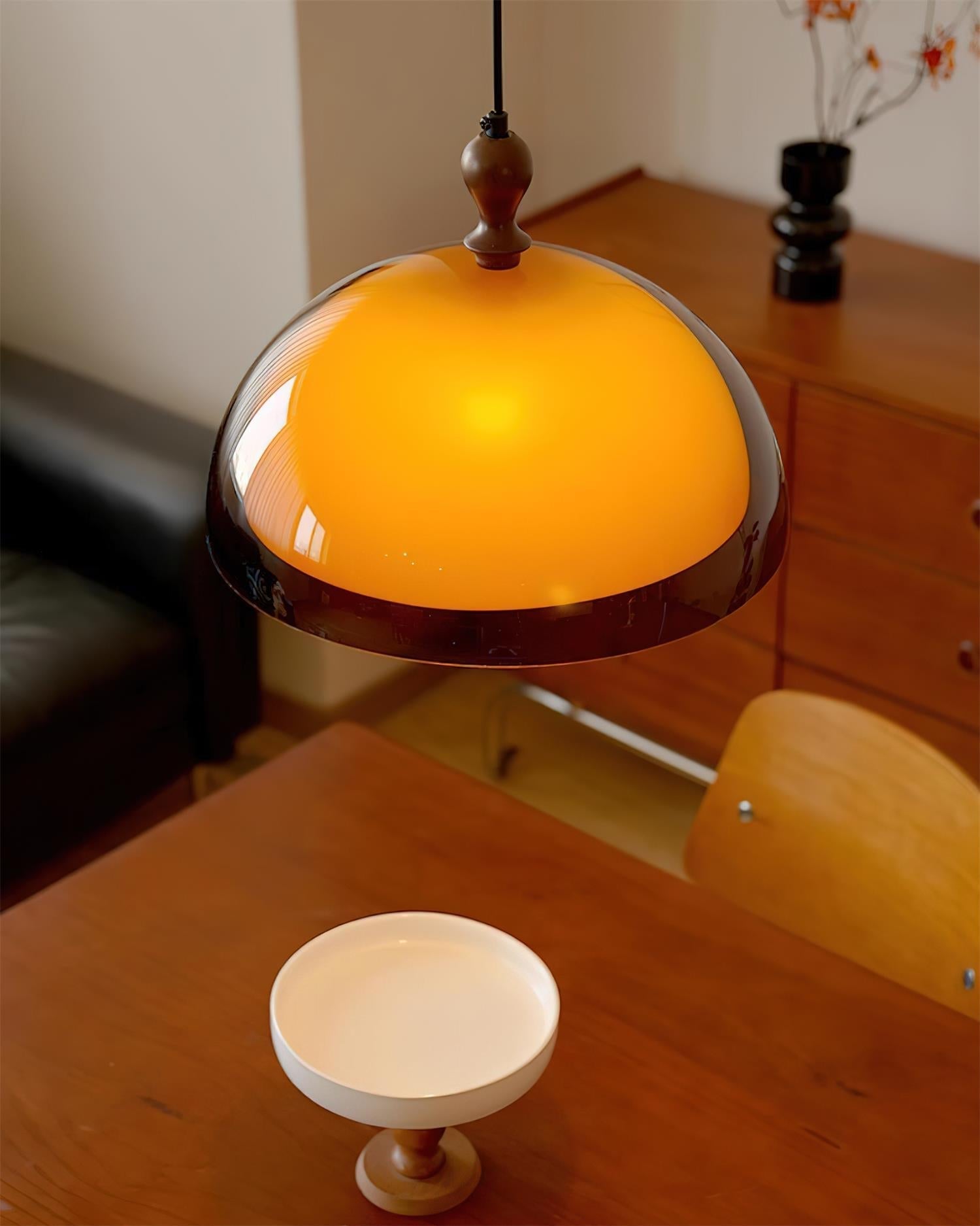 Daro Amber Acrylic Dome Pendant Light-Neutral Decor