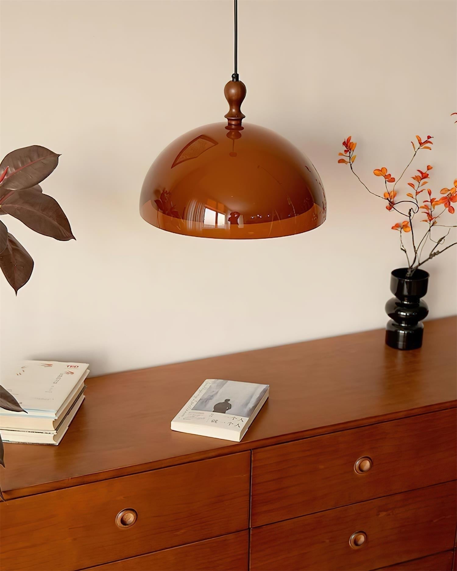 Daro Amber Acrylic Dome Pendant Light-Neutral Decor