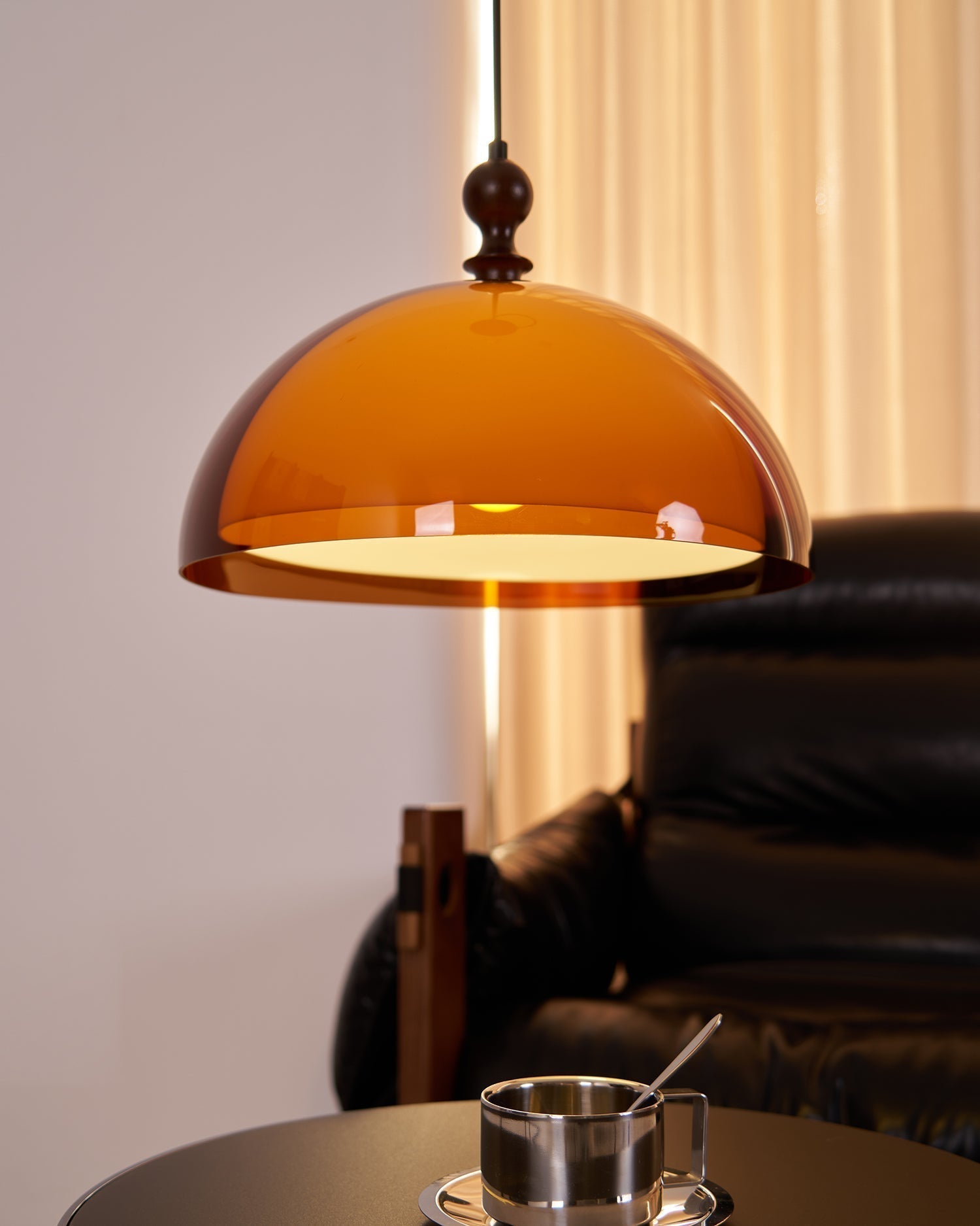 Daro Amber Acrylic Dome Pendant Light-Neutral Decor