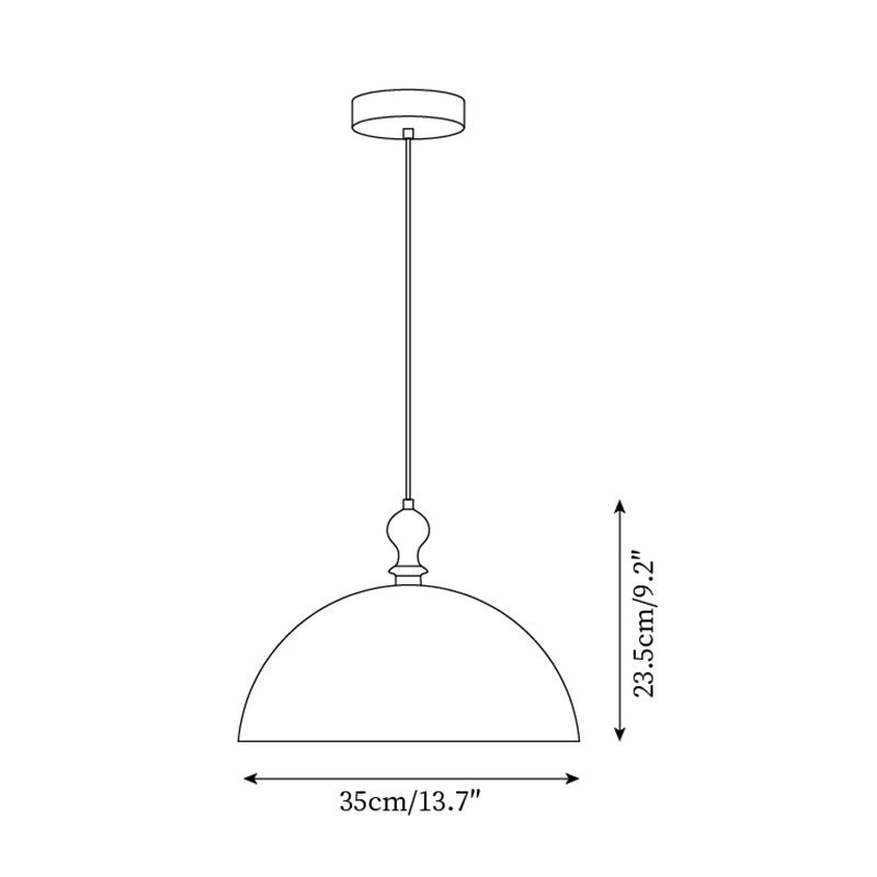 Daro Amber Acrylic Dome Pendant Light-Neutral Decor