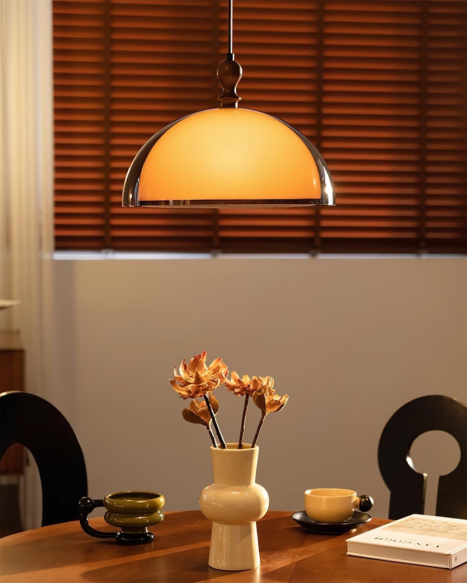Daro Amber Acrylic Dome Pendant Light-Neutral Decor