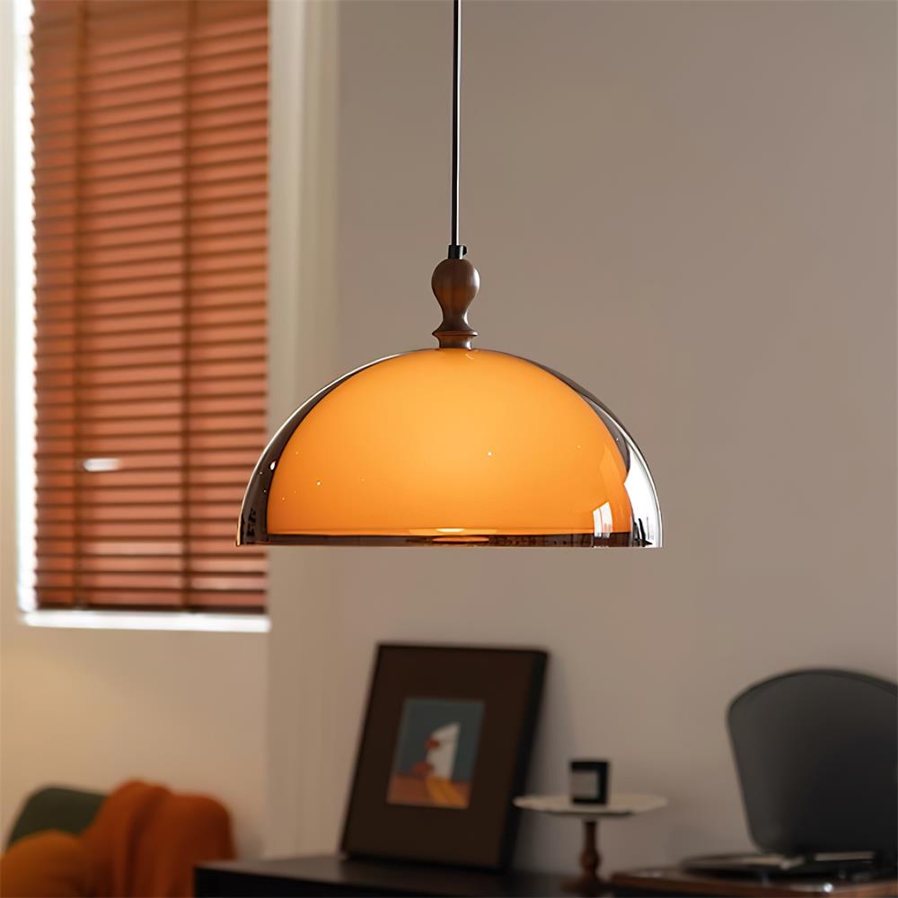 Daro Amber Acrylic Dome Pendant Light-Neutral Decor