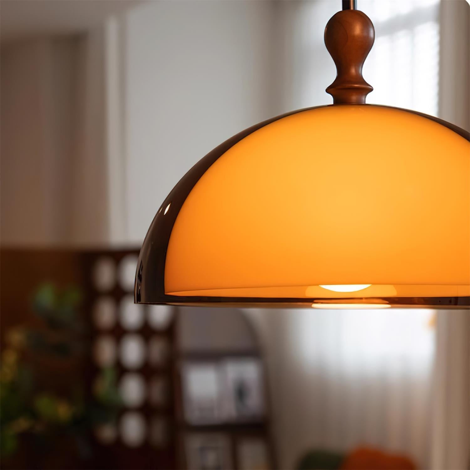 Daro Amber Acrylic Dome Pendant Light-Neutral Decor