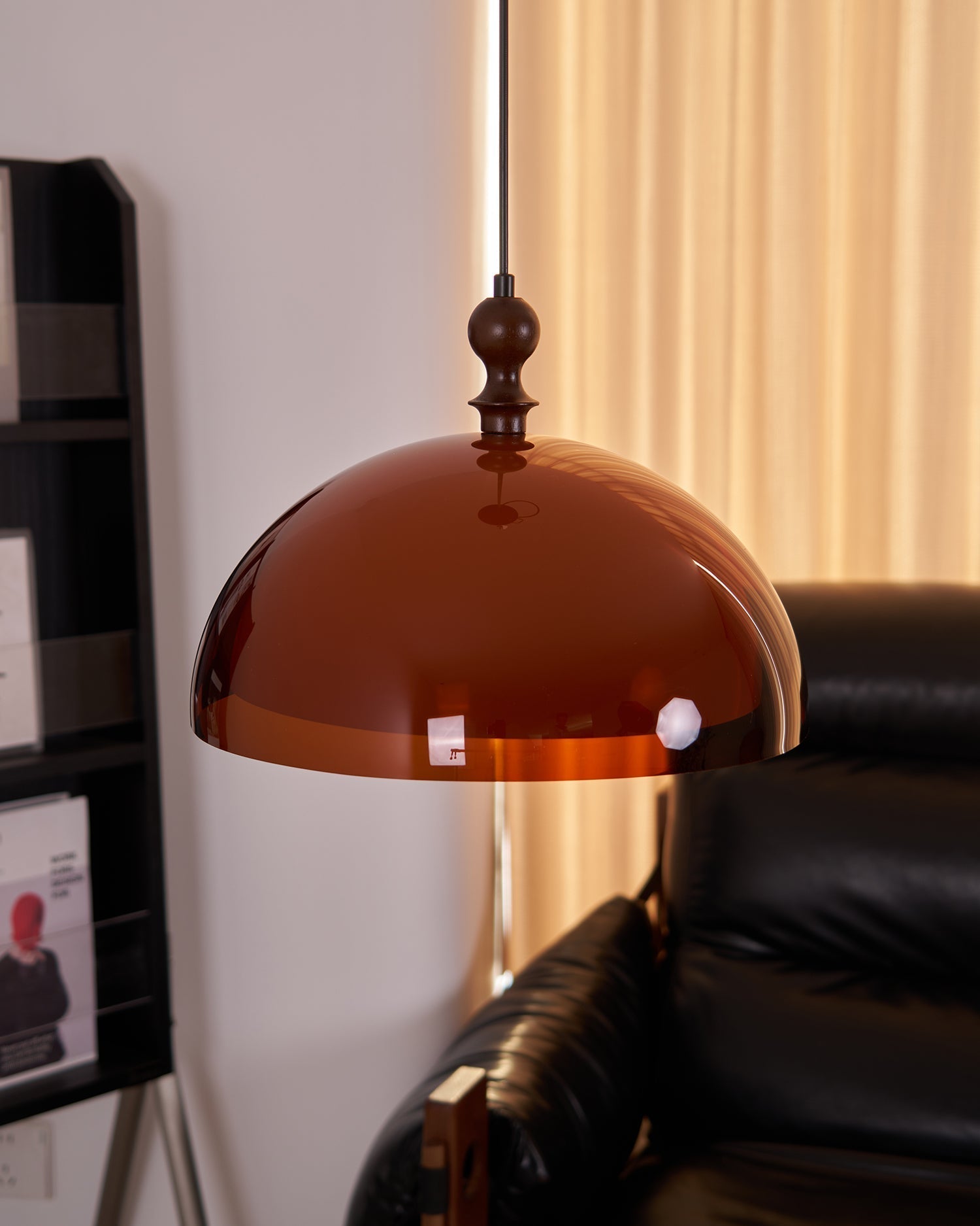 Daro Amber Acrylic Dome Pendant Light-Neutral Decor