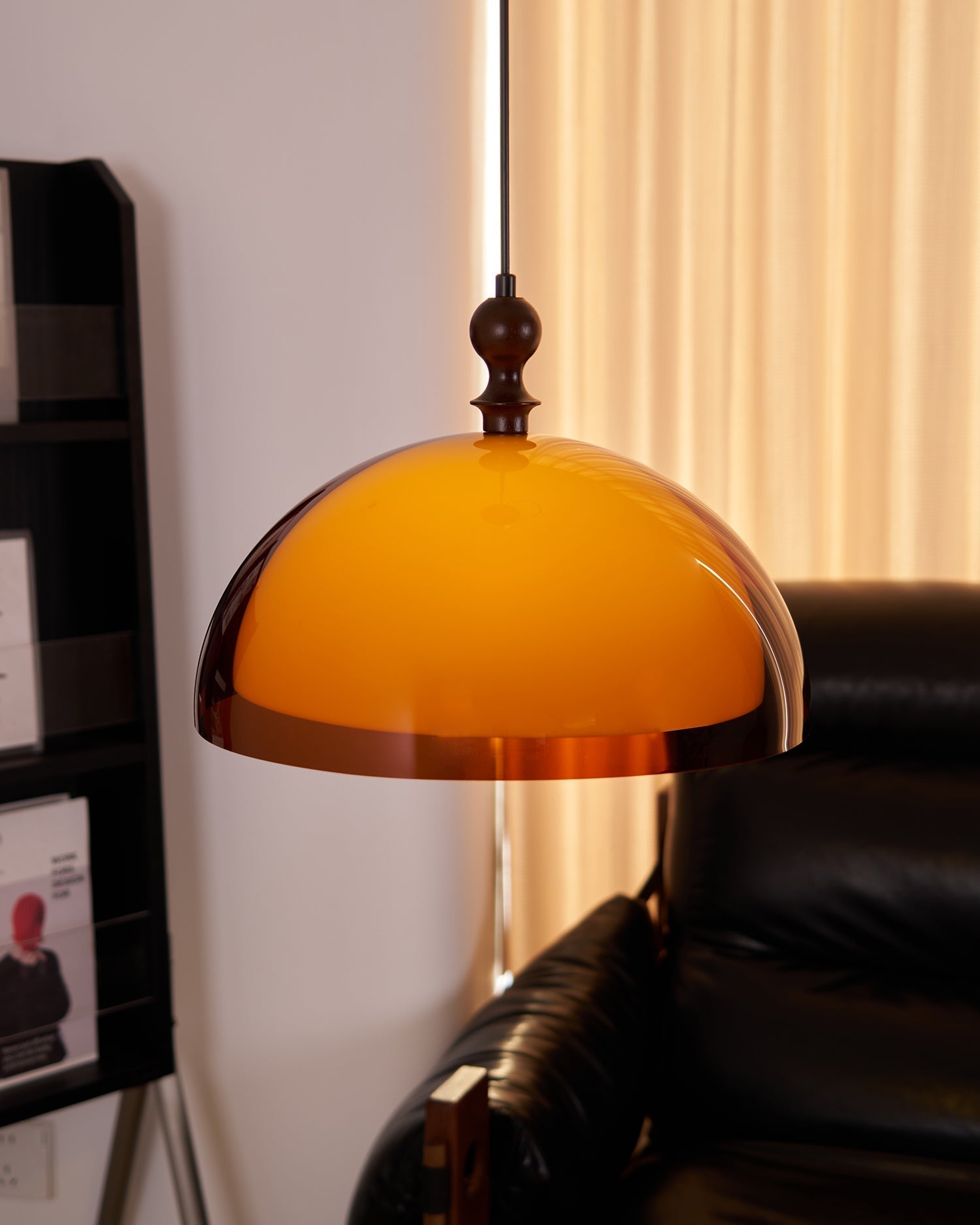 Daro Amber Acrylic Dome Pendant Light-Neutral Decor