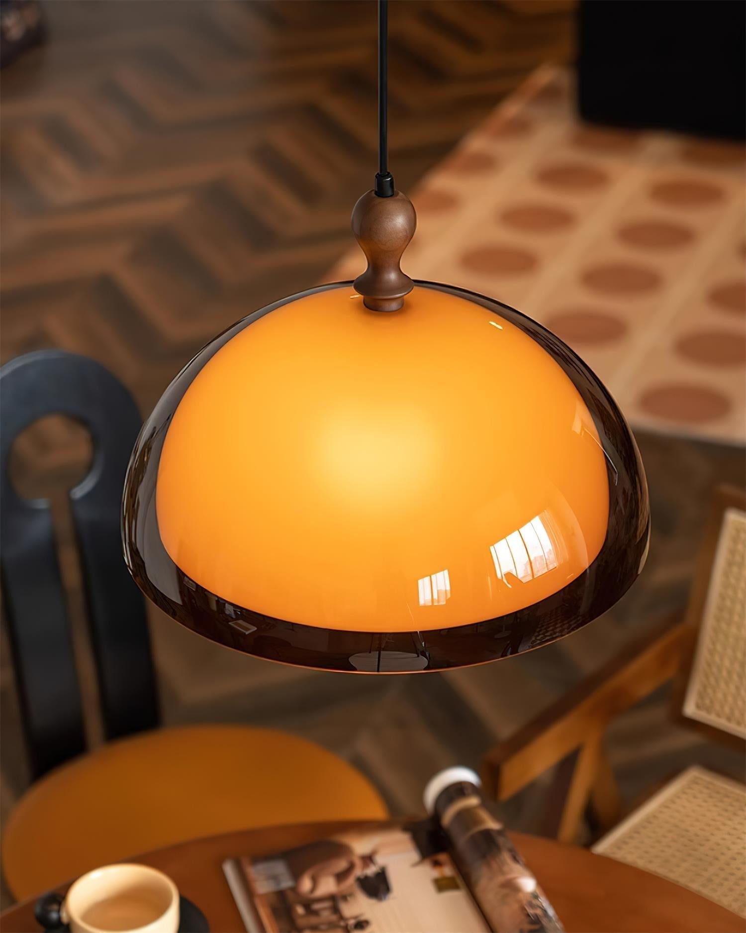 Daro Amber Acrylic Dome Pendant Light-Neutral Decor