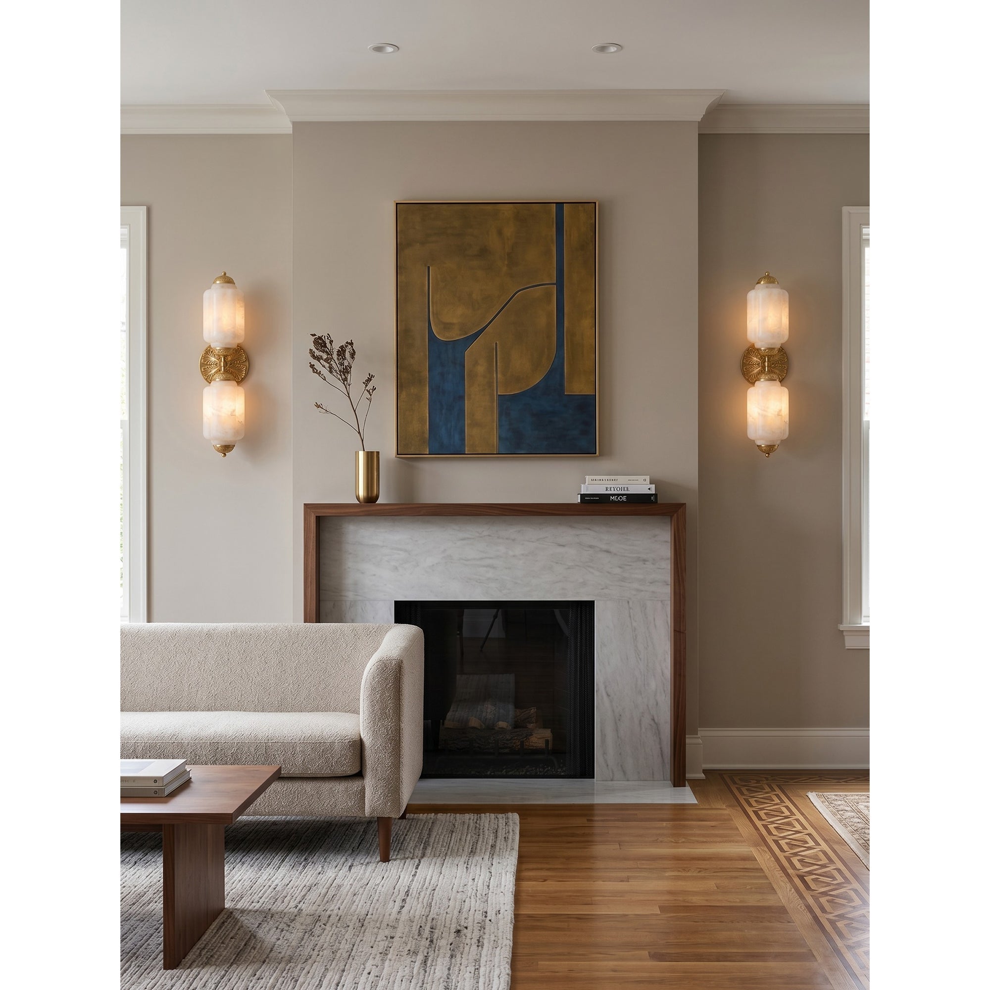 View of the sconce from below, showing the bulb socket.
