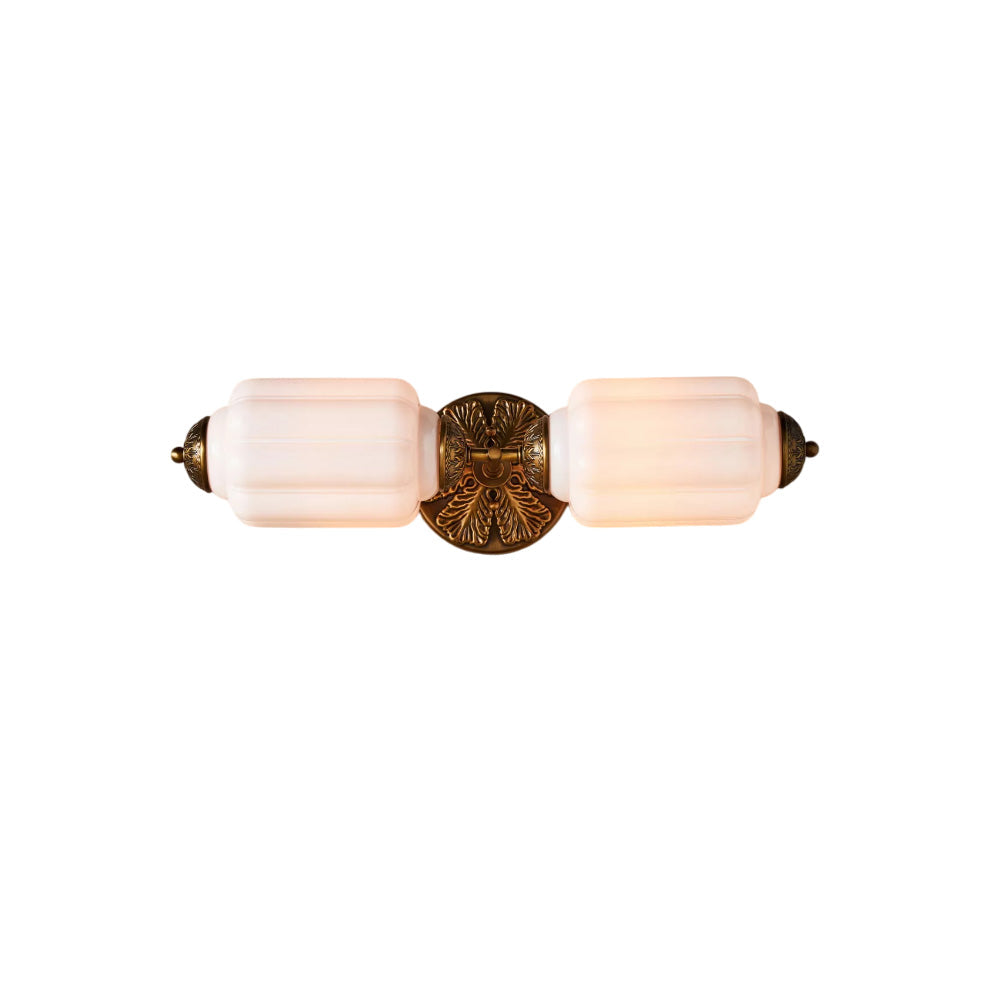 Eloise Scallop Glass Sconce in brass finish.