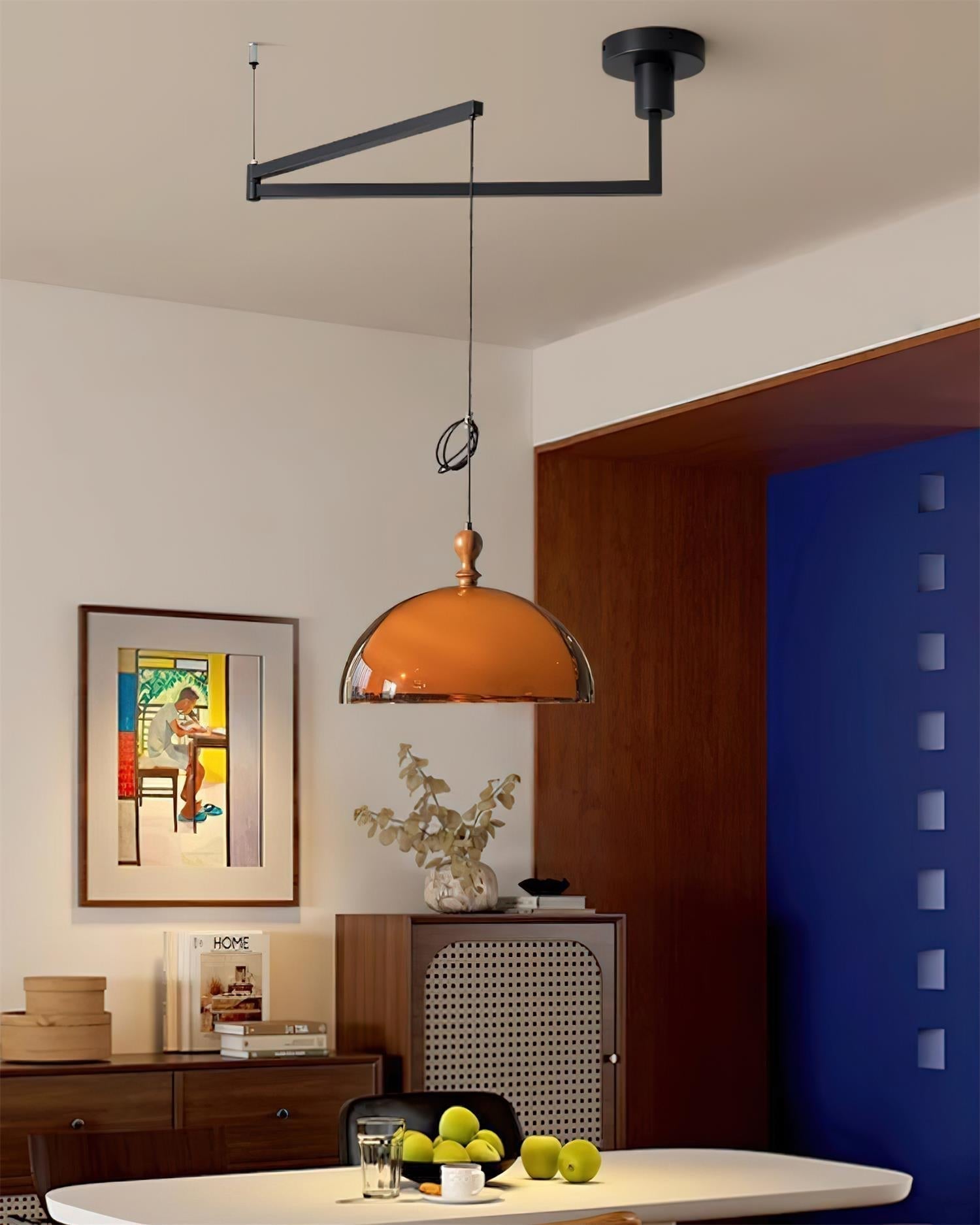 Vika Swing Arm Pendant Lamp-Neutral Decor