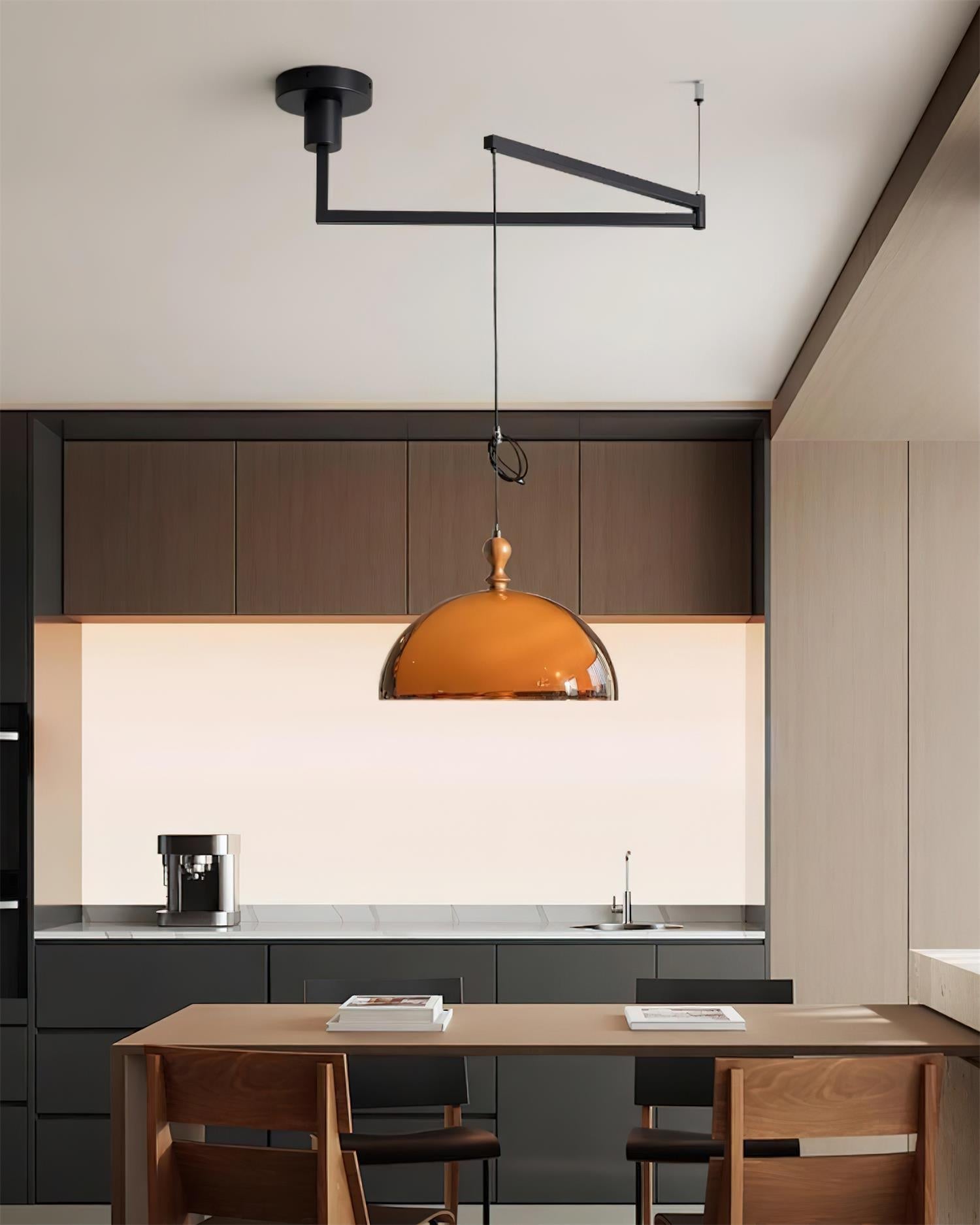 Vika Swing Arm Pendant Lamp-Neutral Decor