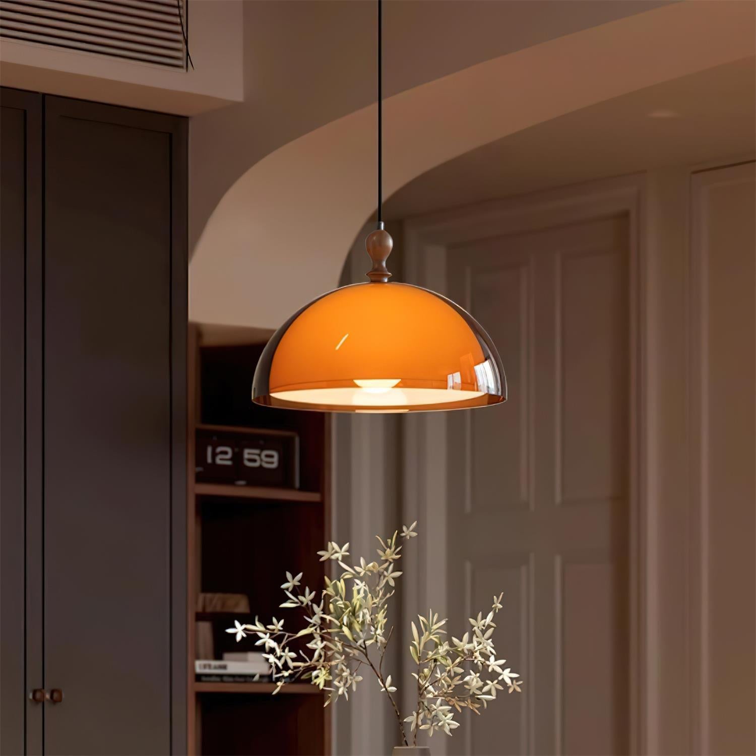 Vika Swing Arm Pendant Lamp-Neutral Decor