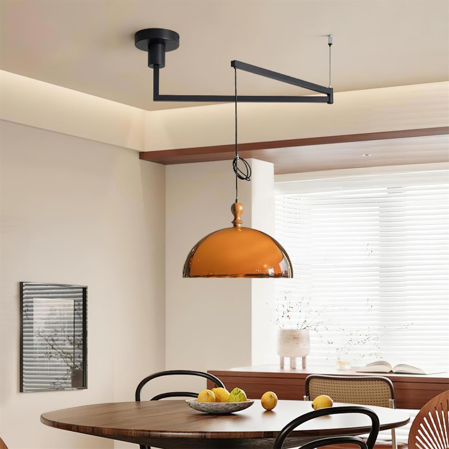 Vika Swing Arm Pendant Lamp-Neutral Decor