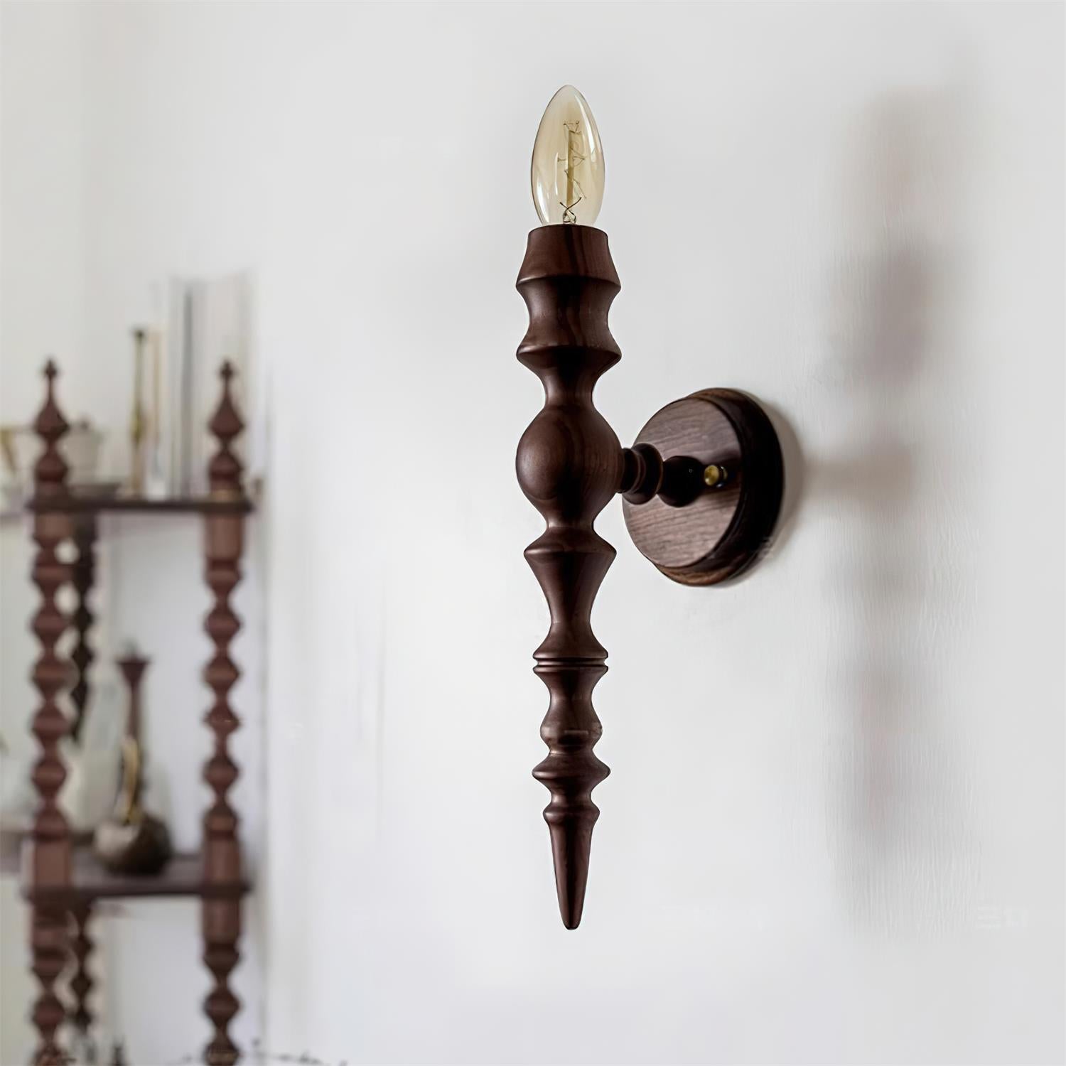 Wall Lamp Modern Vintage Wood Body Multiple Wood Finishes