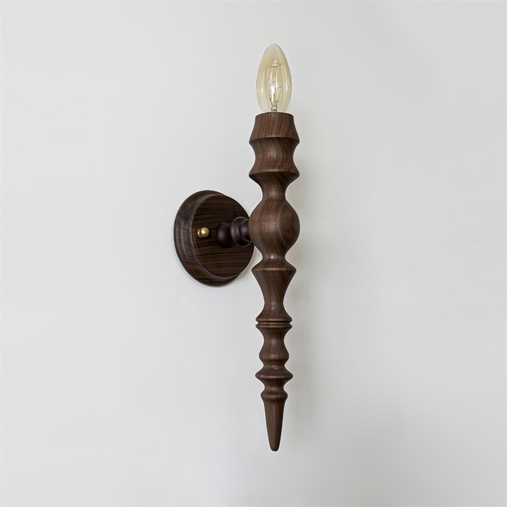 Wall Lamp Modern Vintage Wood Body Multiple Wood Finishes