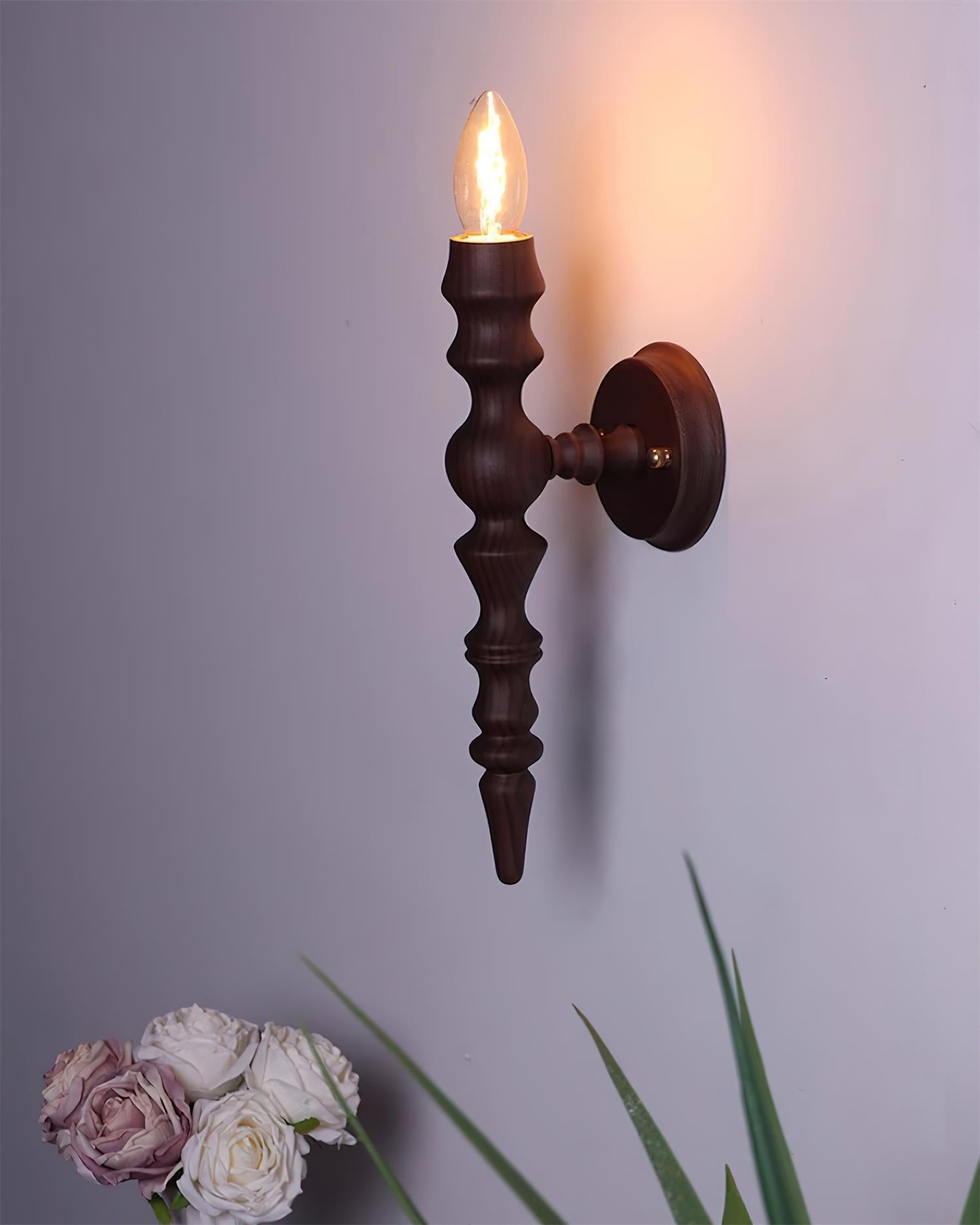Wall Lamp Modern Vintage Wood Body Multiple Wood Finishes