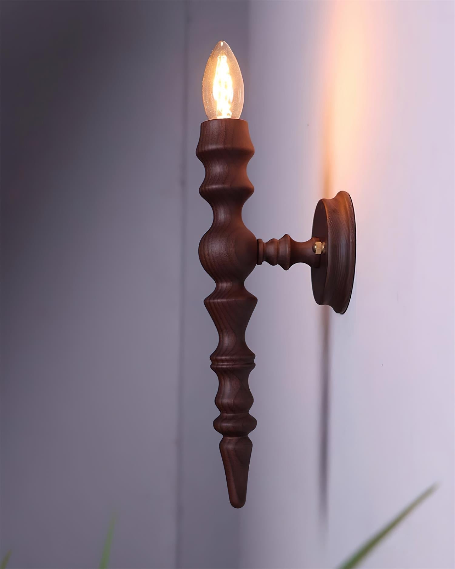 Wall Lamp Modern Vintage Wood Body Multiple Wood Finishes