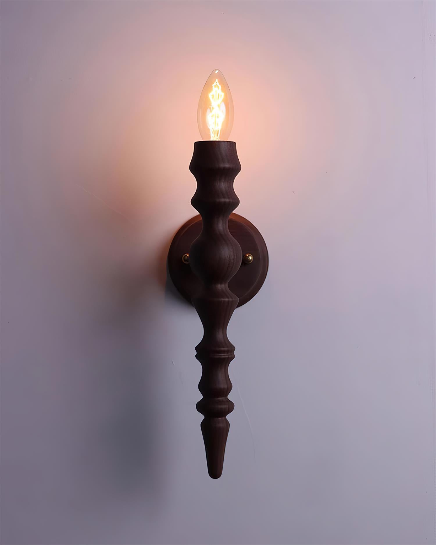 Wall Lamp Modern Vintage Wood Body Multiple Wood Finishes