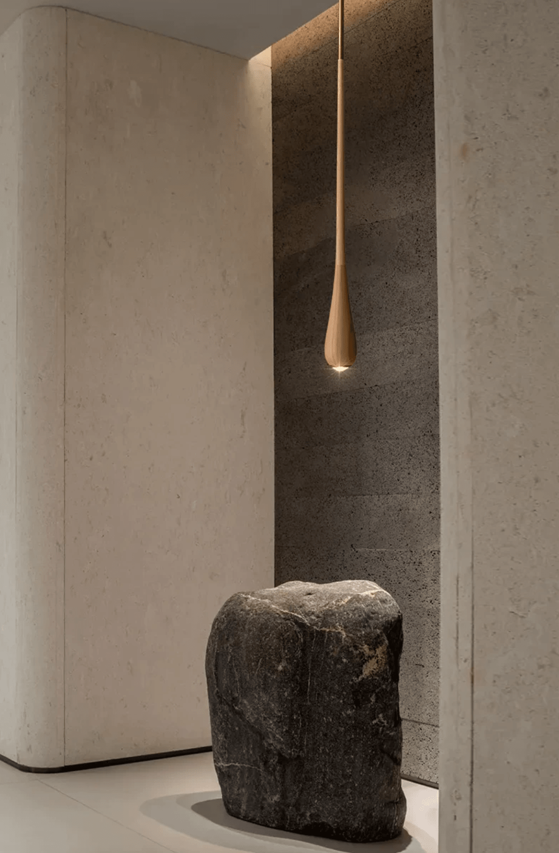 Elongated Teardrop Pendant Light-Neutral Decor