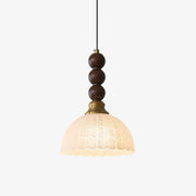 Avshaara Traditional Elegance Vintage Fabric Wood Pendant Light-Neutral Decor