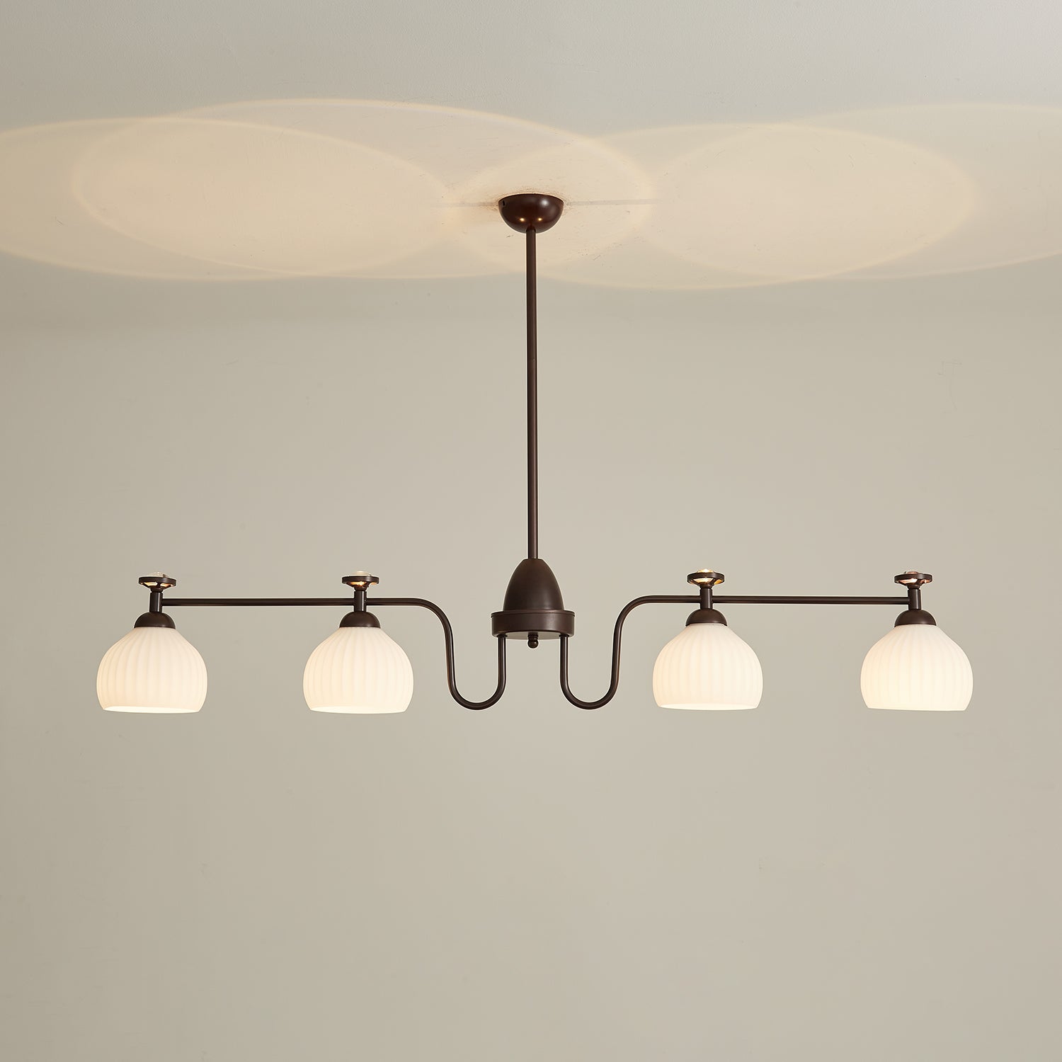 Calaeor Premium Elegance Glass Chandelier-Neutral Decor