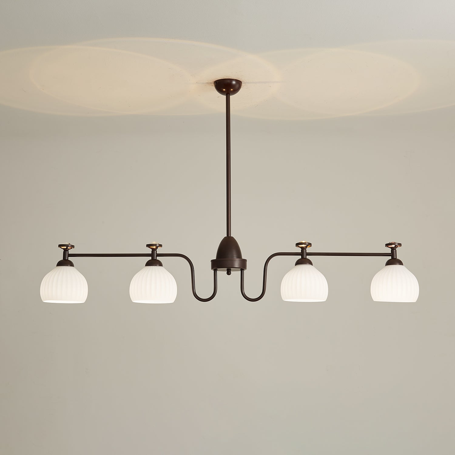 Calaeor Premium Elegance Glass Chandelier-Neutral Decor