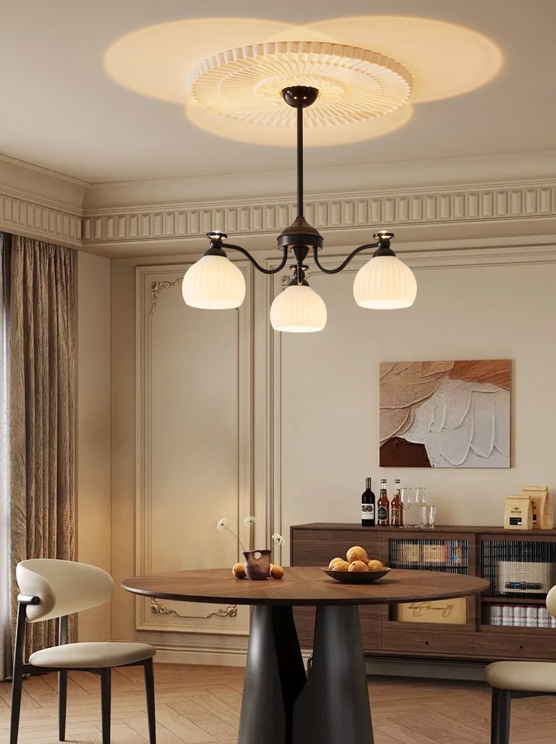Calaeor Premium Elegance Glass Chandelier-Neutral Decor