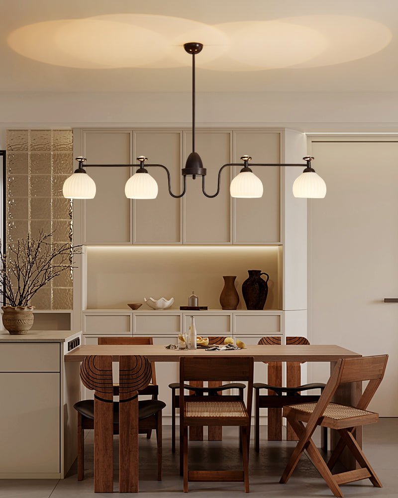 Calaeor Premium Elegance Glass Chandelier-Neutral Decor