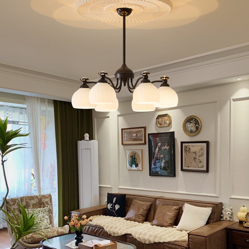 Calaeor Premium Elegance Glass Chandelier-Neutral Decor