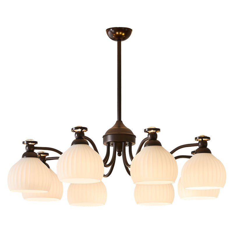 Calaeor Premium Elegance Glass Chandelier-Neutral Decor