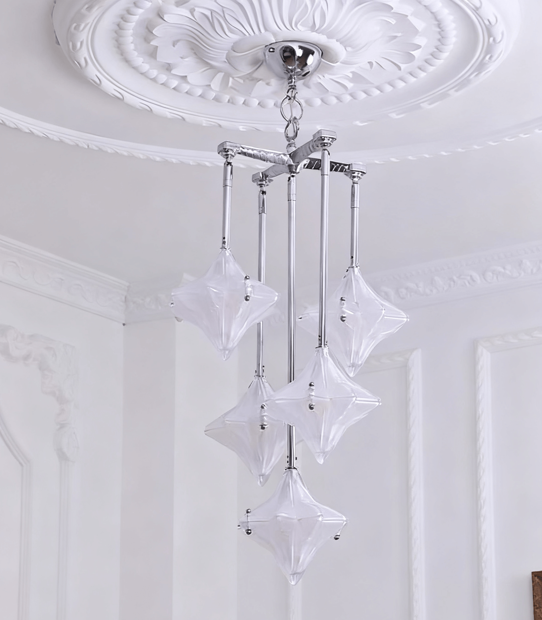 Elowen Long Prism Star Chandelier-Neutral Decor