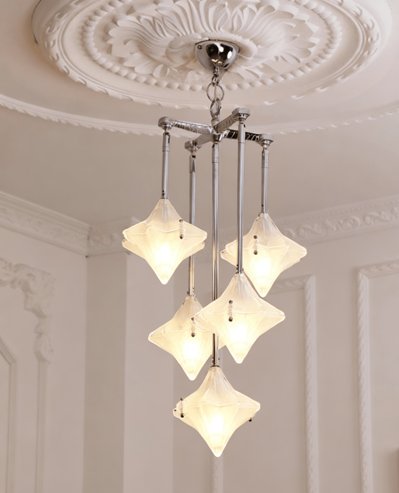 Elowen Long Prism Star Chandelier-Neutral Decor