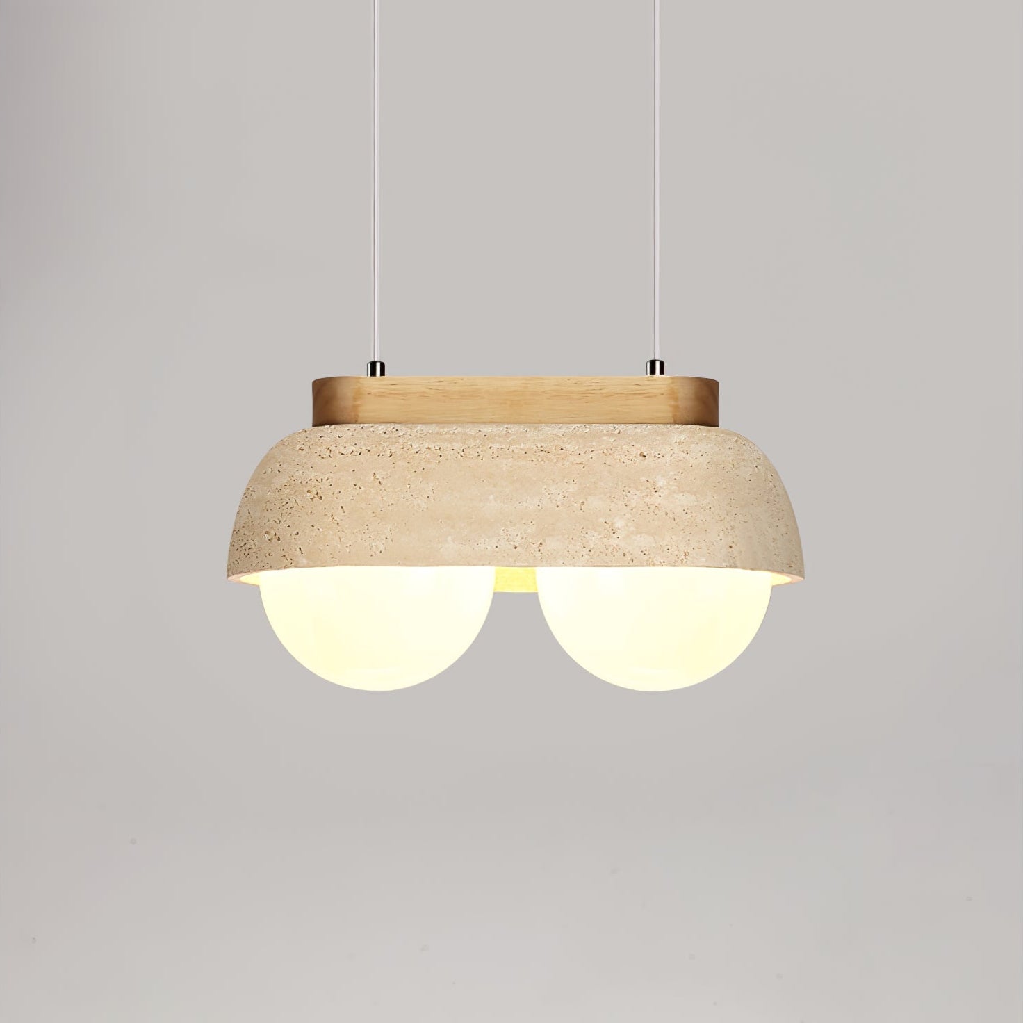 Yeln Travertine Pendant Light-Neutral Decor