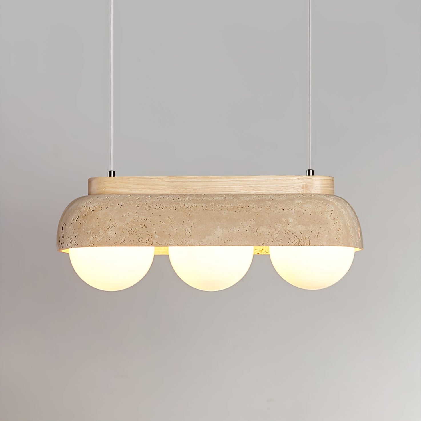 Yeln Travertine Pendant Light-Neutral Decor