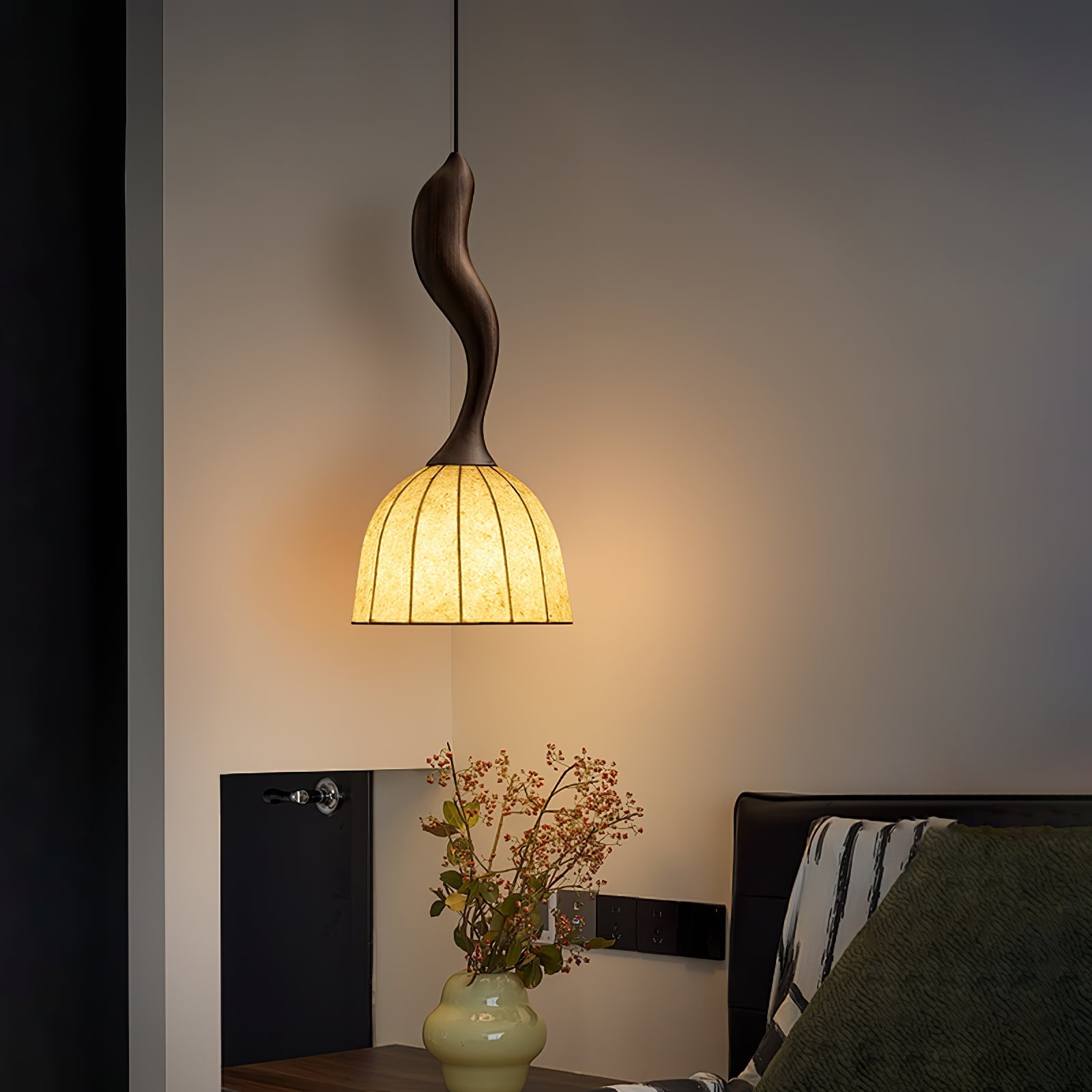 Colire Creativity Twisted Wood Pendant Light-Neutral Decor