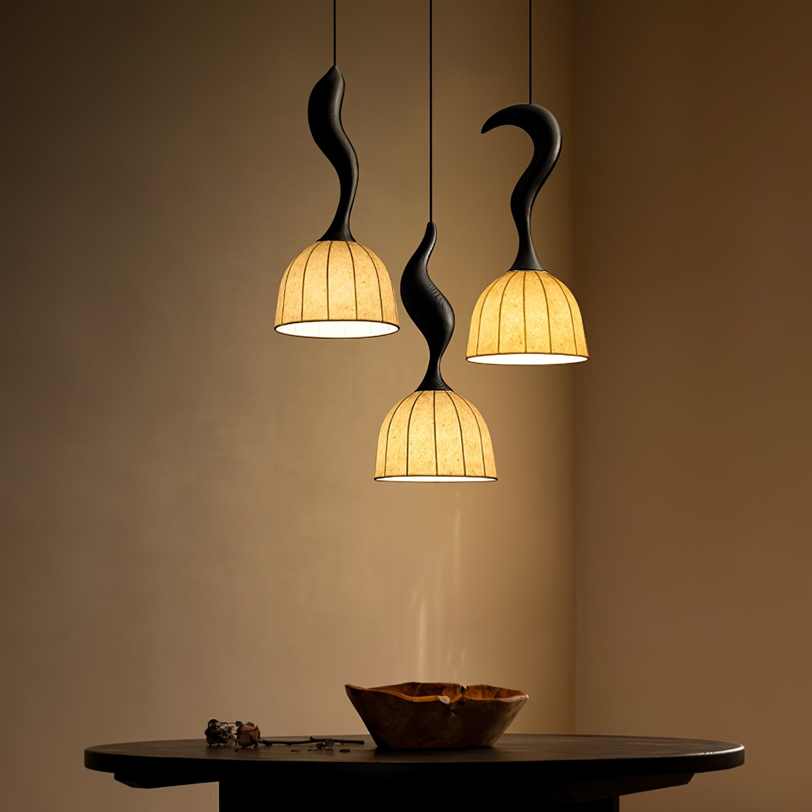 Colire Creativity Twisted Wood Pendant Light-Neutral Decor