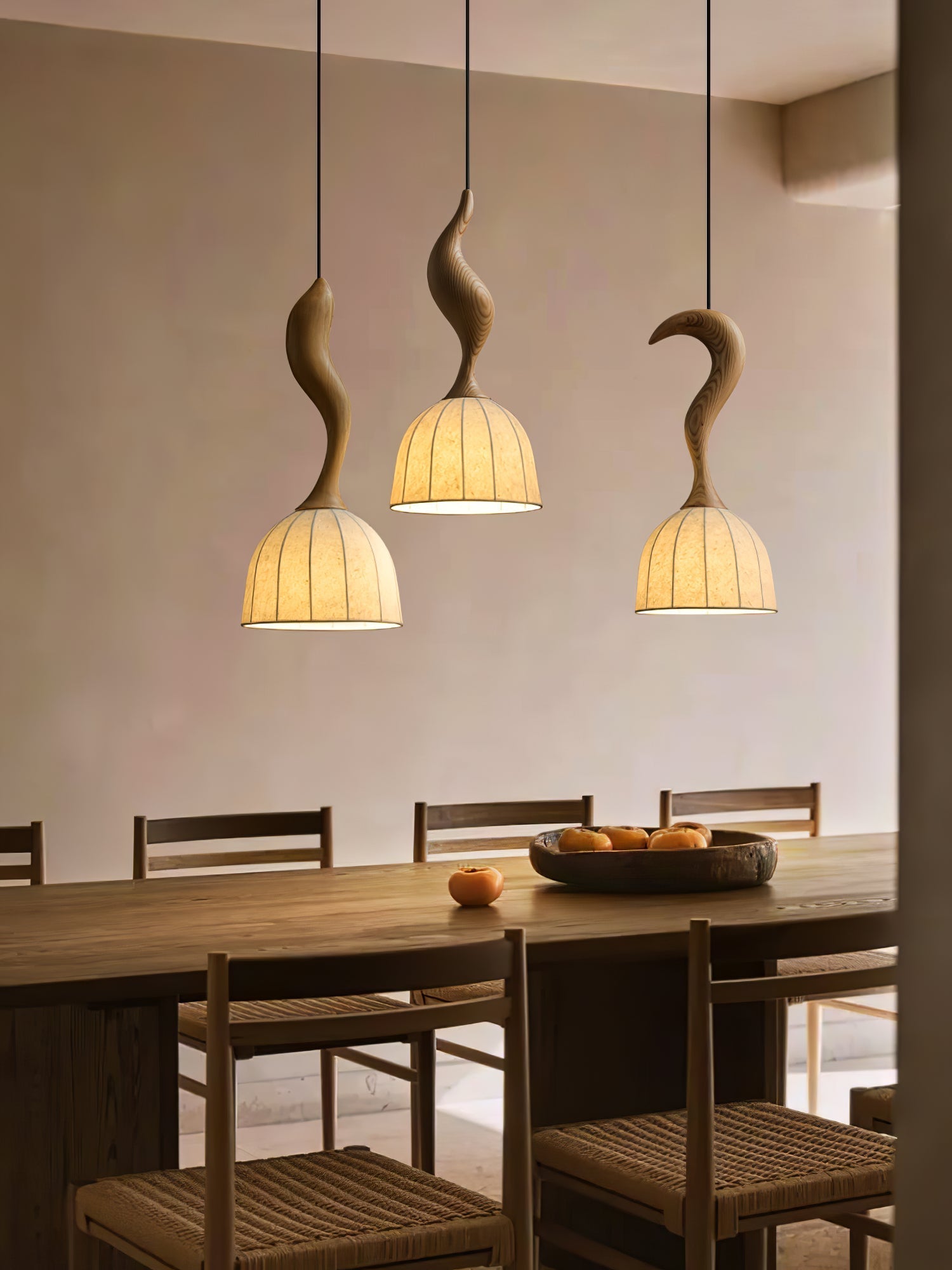 Colire Creativity Twisted Wood Pendant Light-Neutral Decor