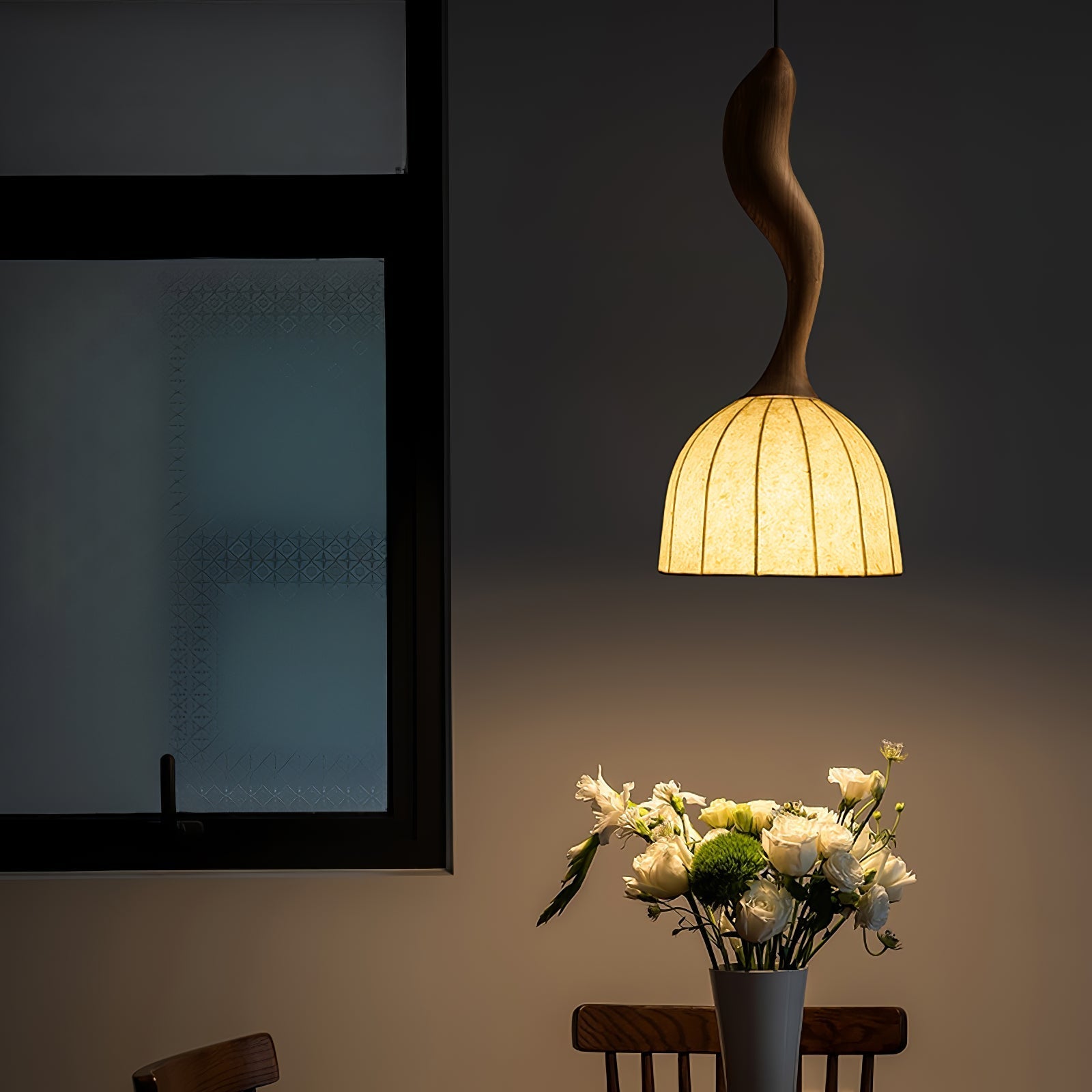 Colire Creativity Twisted Wood Pendant Light-Neutral Decor