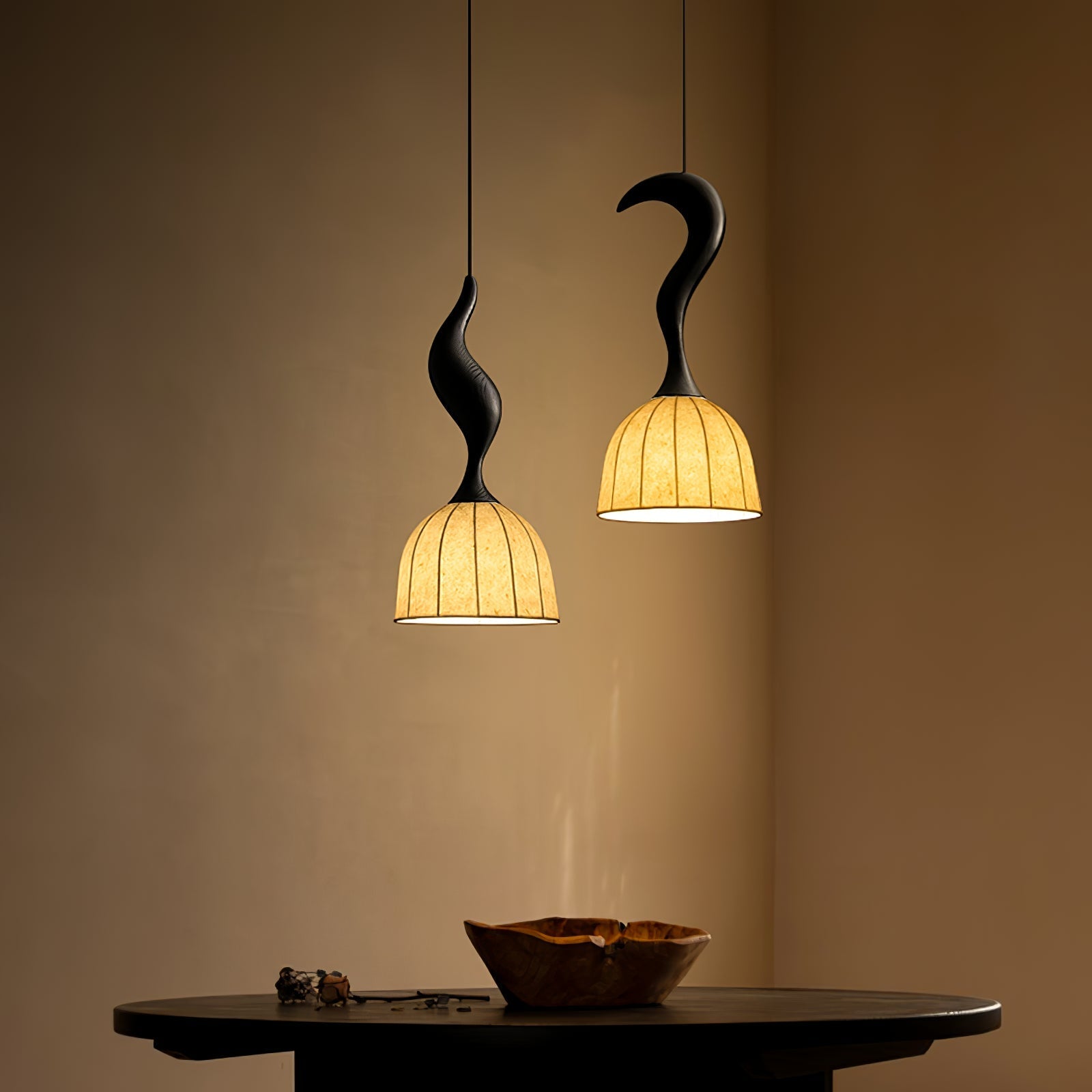 Colire Creativity Twisted Wood Pendant Light-Neutral Decor