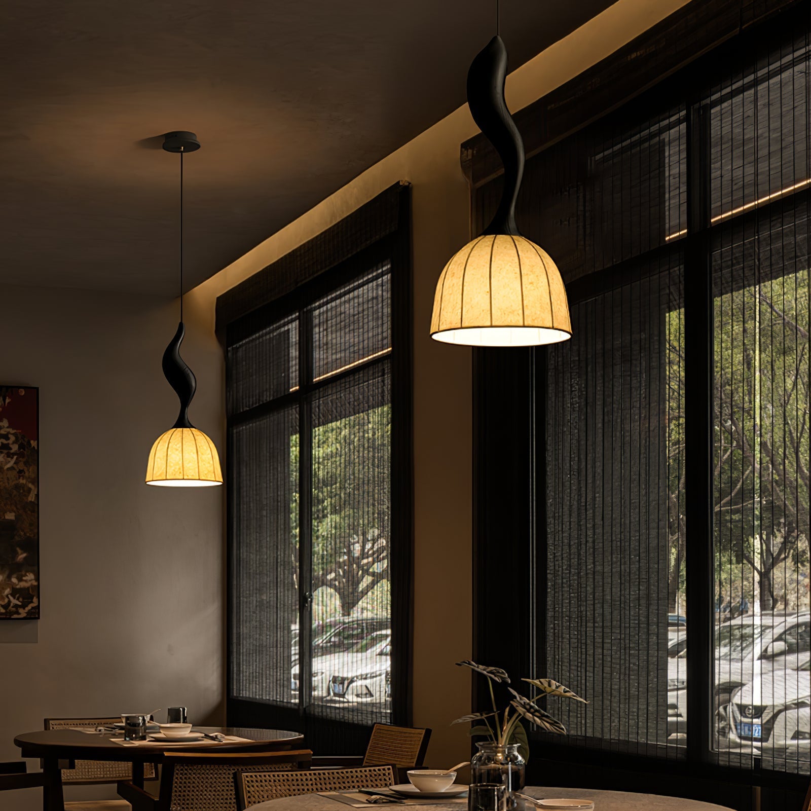 Colire Creativity Twisted Wood Pendant Light-Neutral Decor