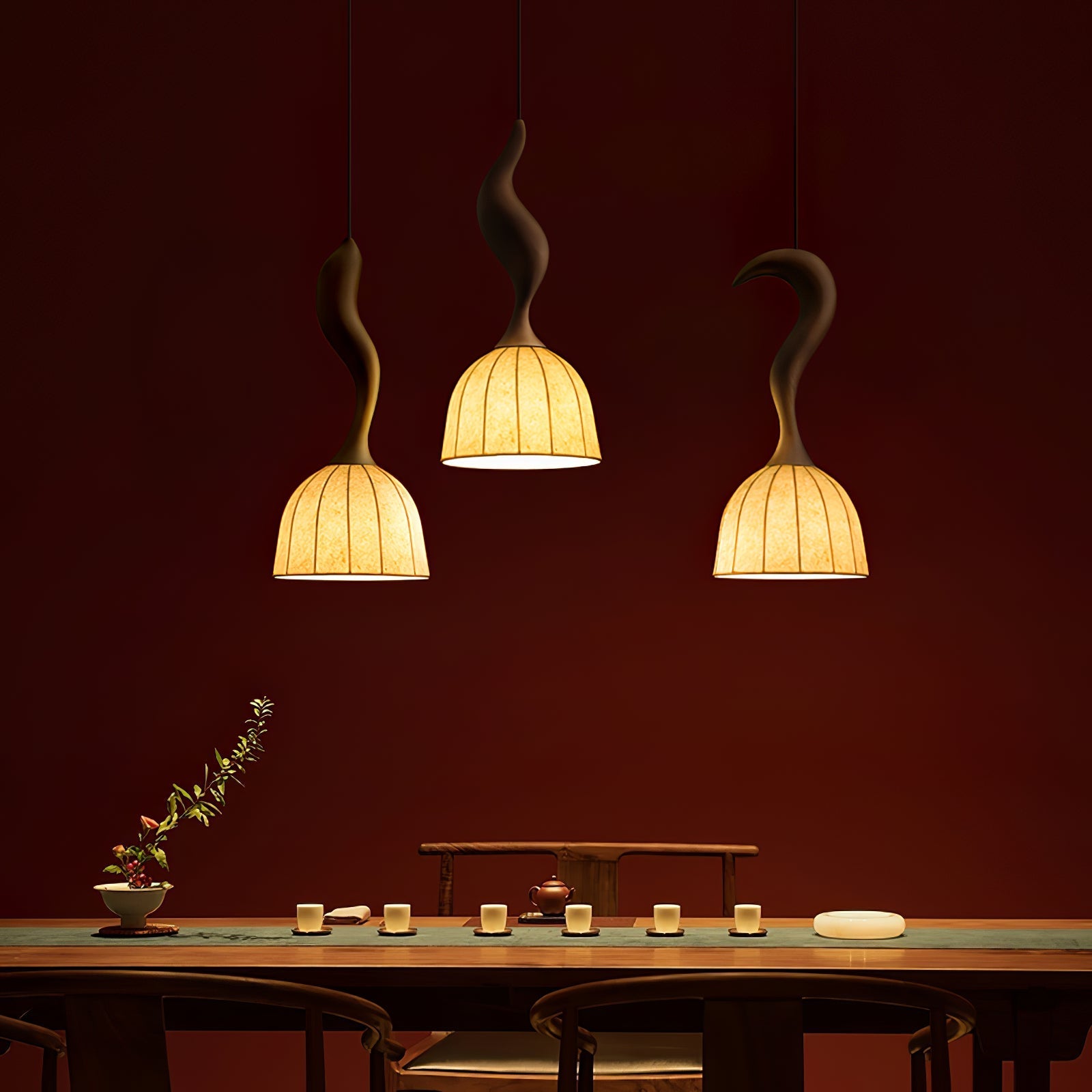 Colire Creativity Twisted Wood Pendant Light-Neutral Decor