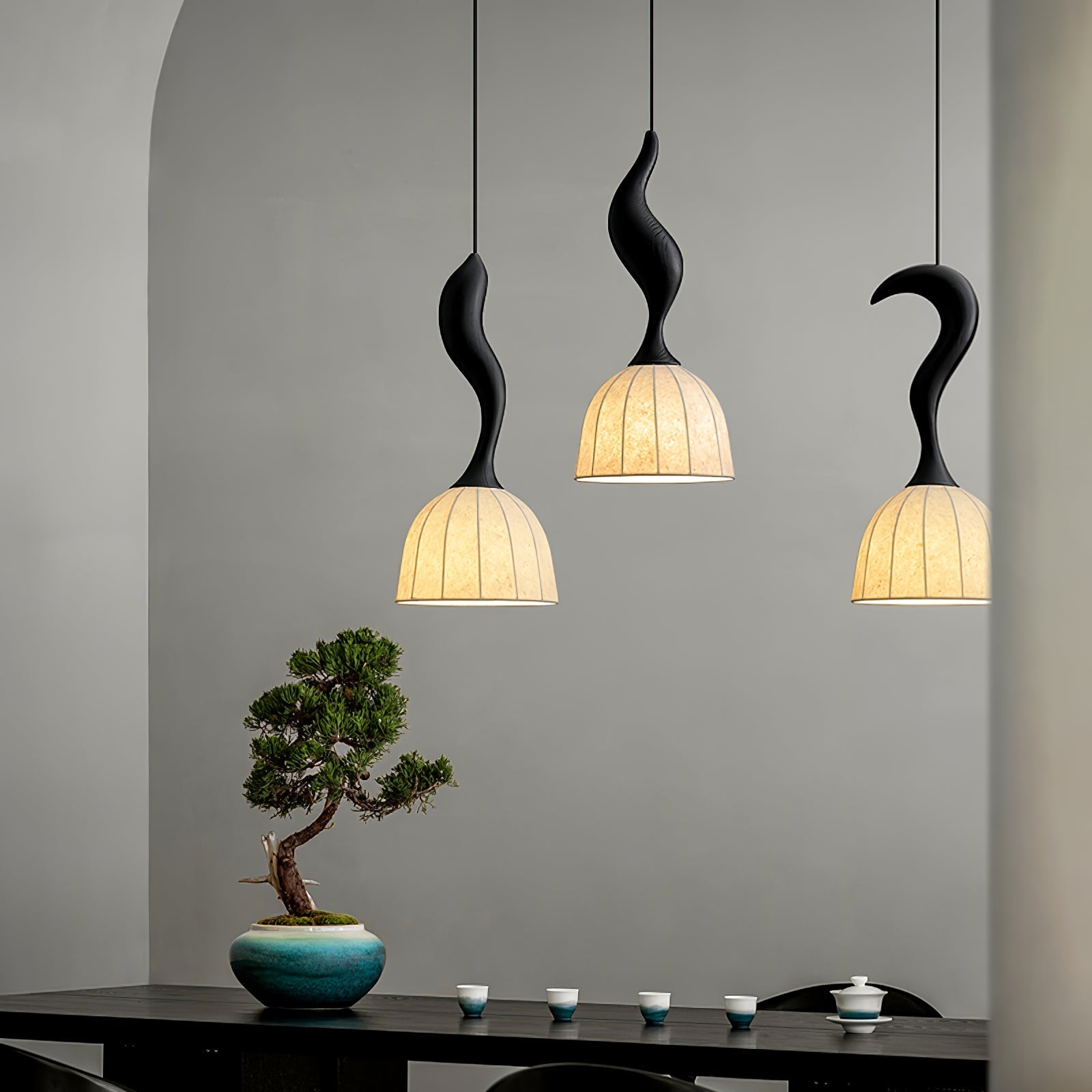 Colire Creativity Twisted Wood Pendant Light-Neutral Decor