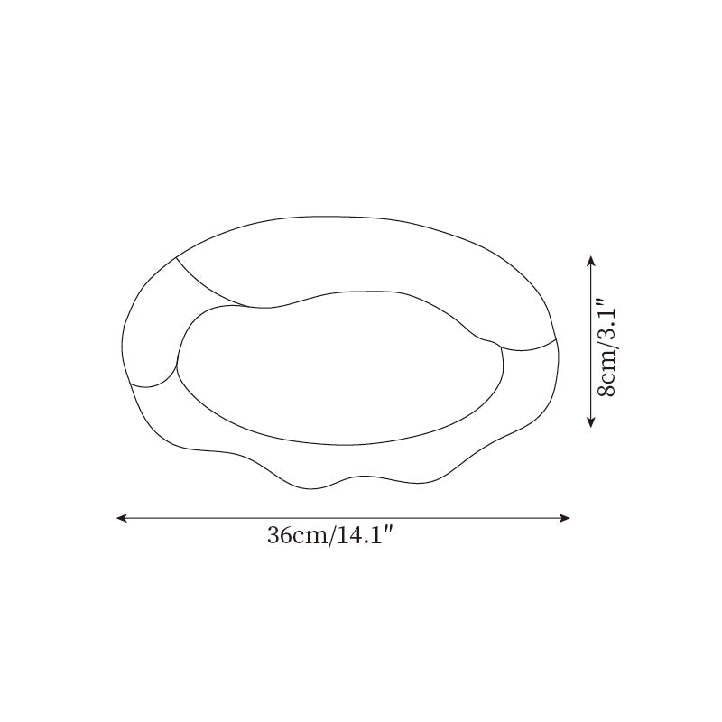 Ceiling Light Organic Resin and Fiberglass Fixture in Beige