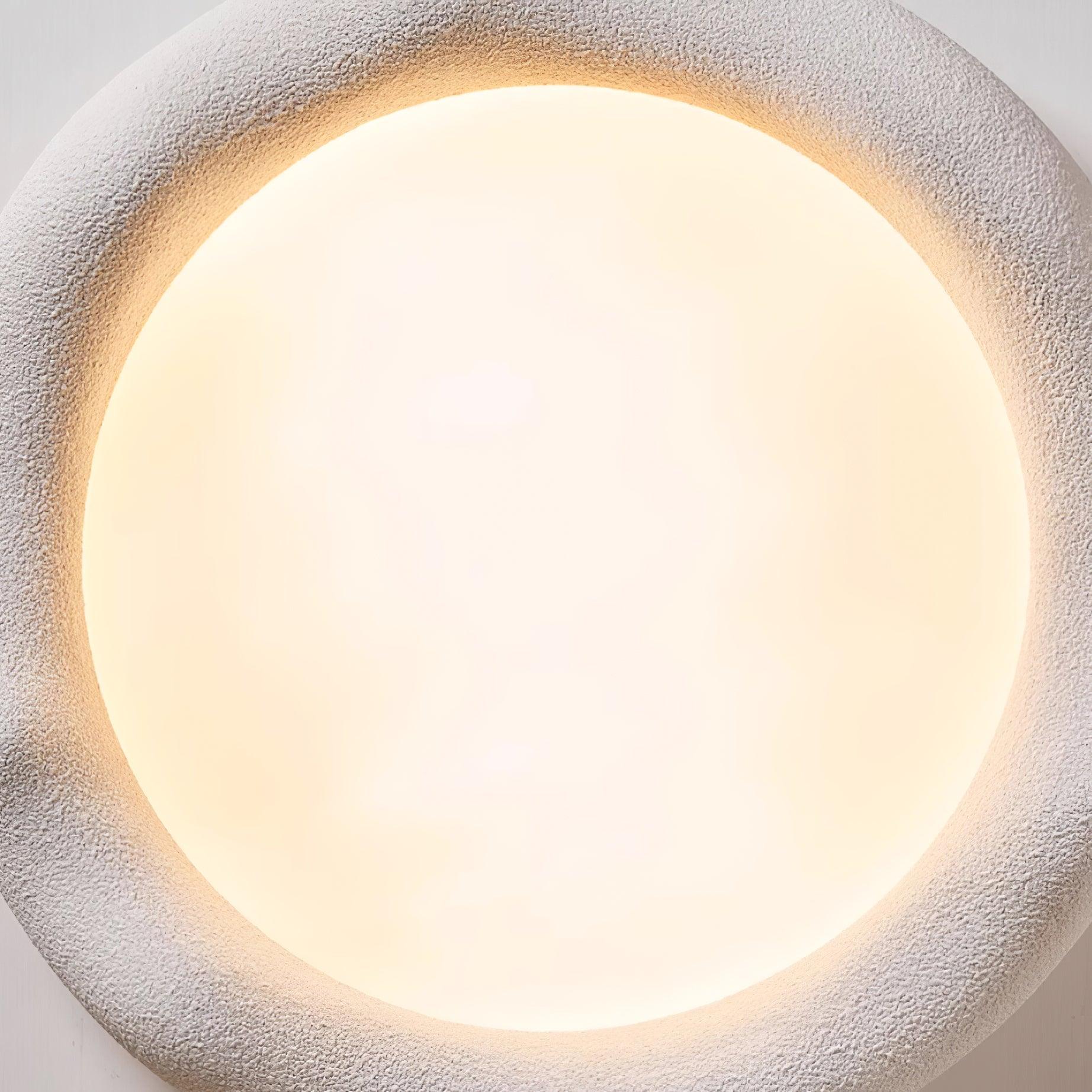 Ceiling Light Organic Resin and Fiberglass Fixture in Beige